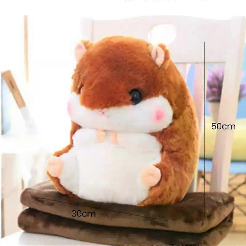 Plush Cushion Multi-functional Comfortable Fun Highly Sought-after Soft Toy For Children Aldult Blanket Hamster Hug Pillow Gift