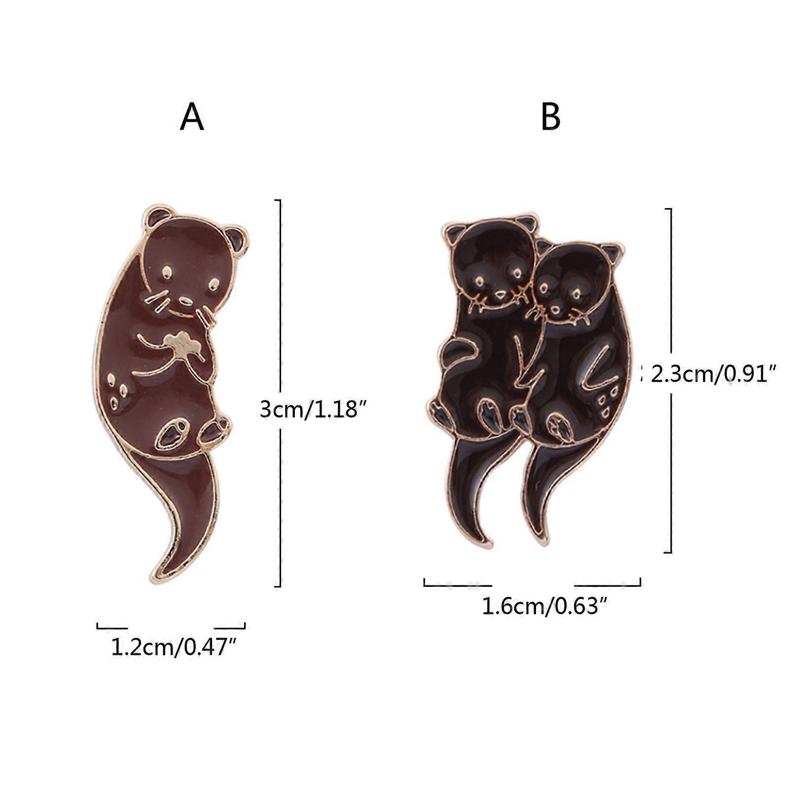 الكرتون المينا دبابيس لطيف ثعالب الماء دبابيس شارات للنساء ملابس الرجال حقيبة ظهر طية صدر السترة دبوس حقيبة مجوهرات اكسسوارات