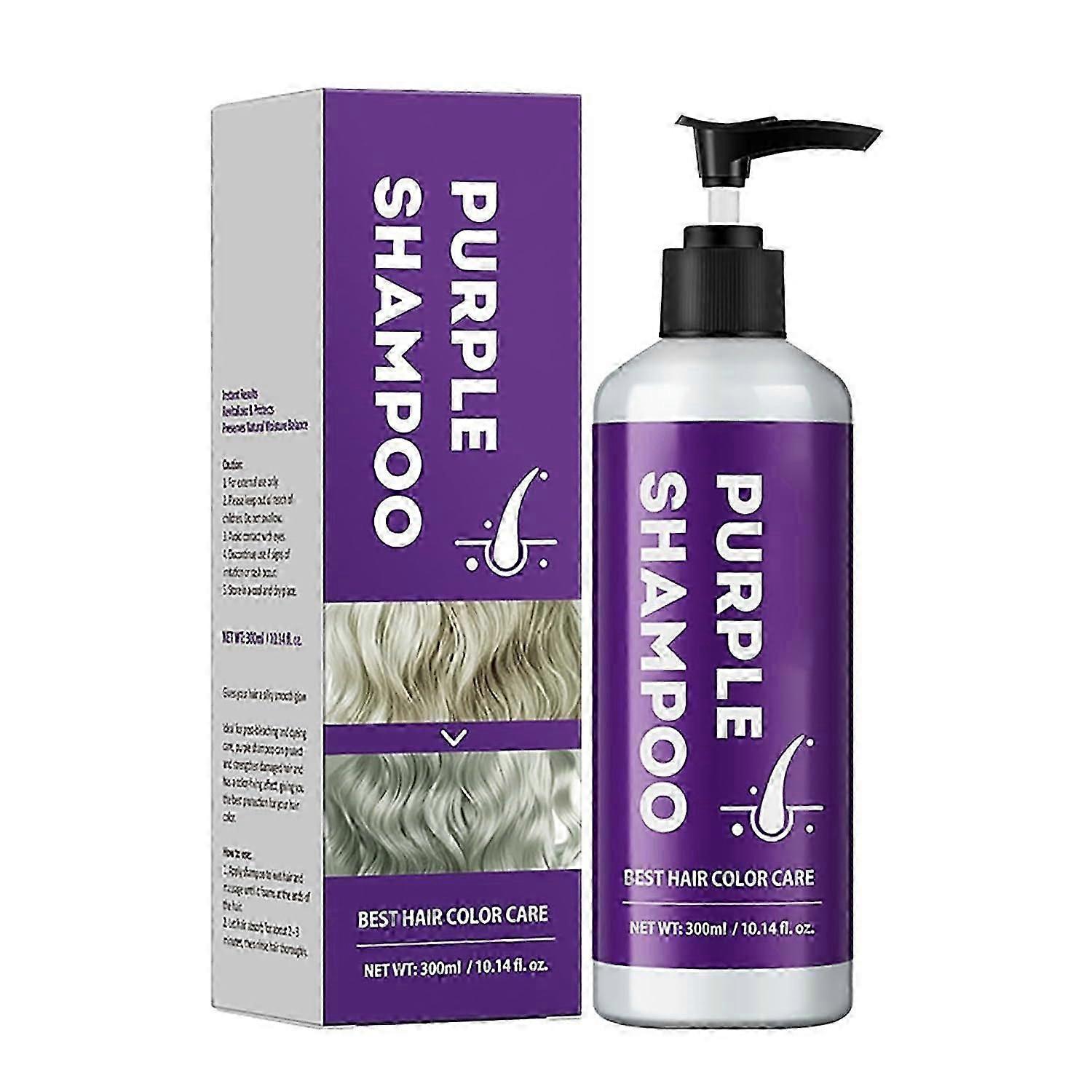 Purple Toning Shampoo, Purple Shampoo for Cleaning and Colour Protection for Coloured Hair, 300ml Anti Yellow Tint Shampoo