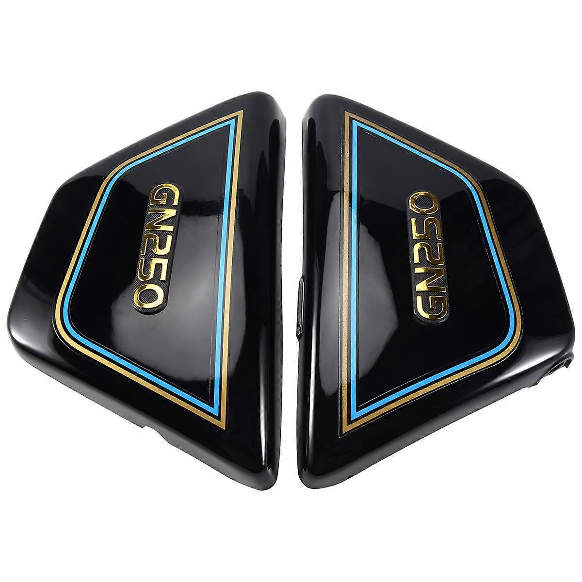 1 Pair Right & Left Frame Covers Panels For Motorcycle Black