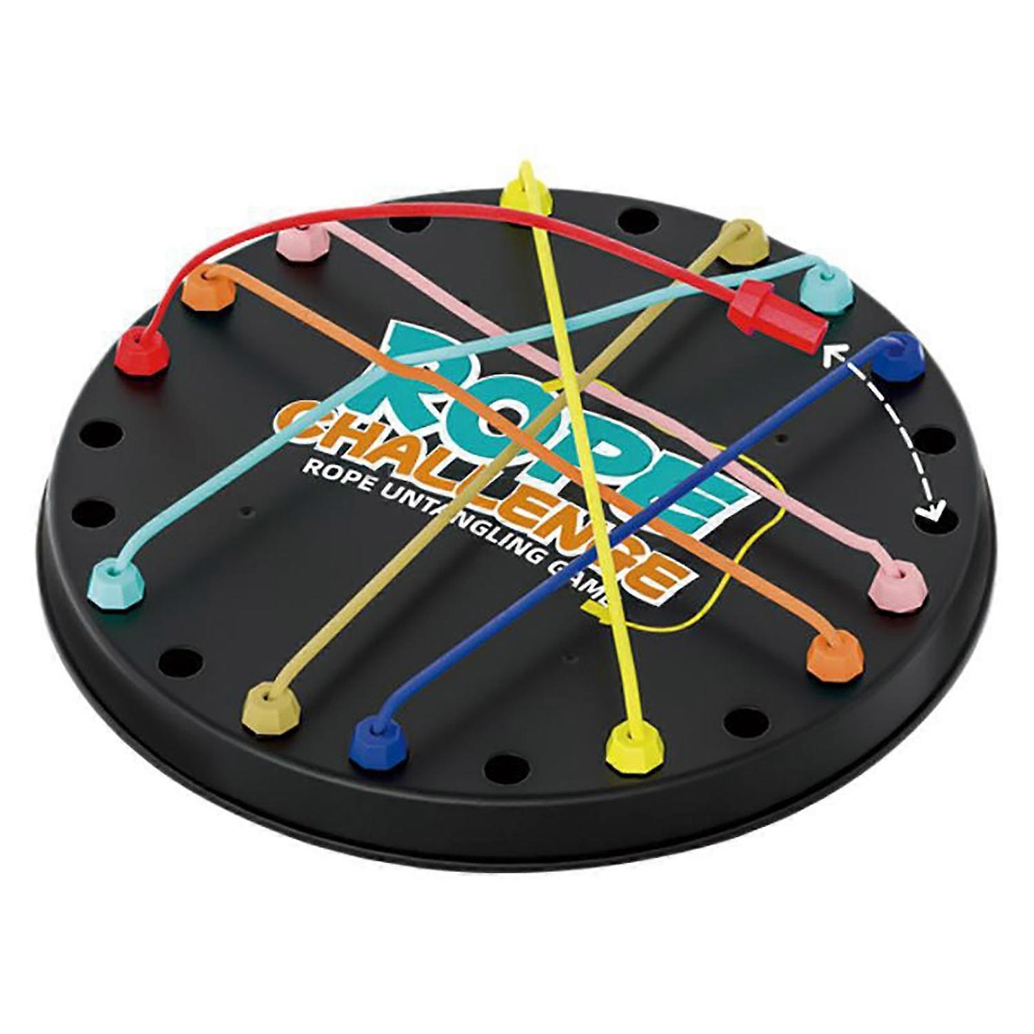 1 Set Kids Rope Untangling Game Twisted Rope Knots Challenge Board Game Logic Thinking Interactive