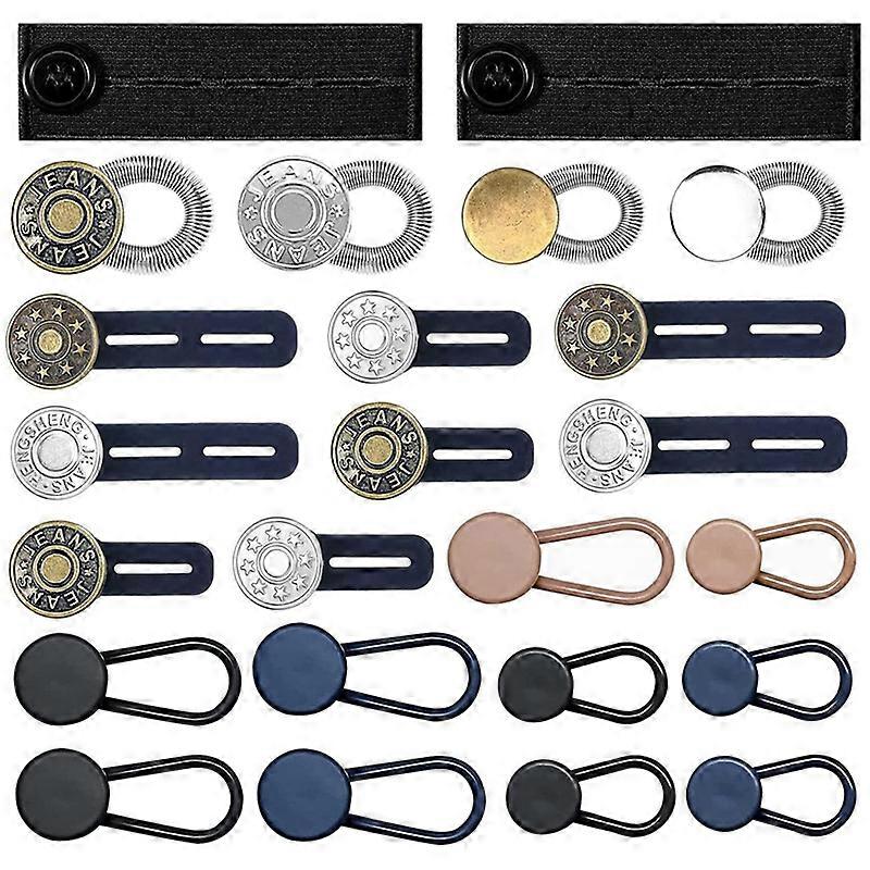 6 Sizes Pants Button Waistband Extender, Adjustable for Women Men