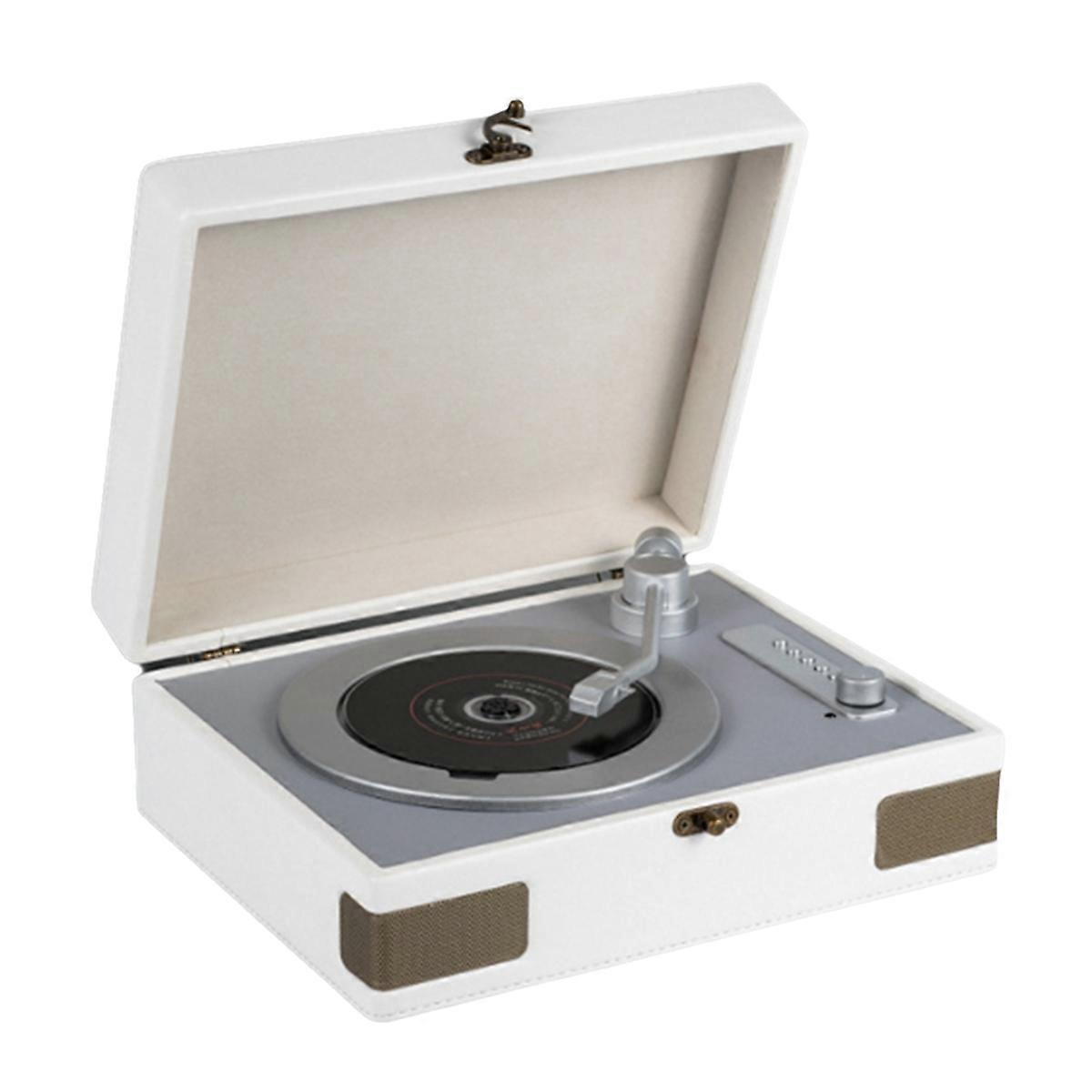 Vintage Suitcase CD Record Player with Bluetooth 5.3 HI-FI Speakers Remote Control Gift for Music Lo
