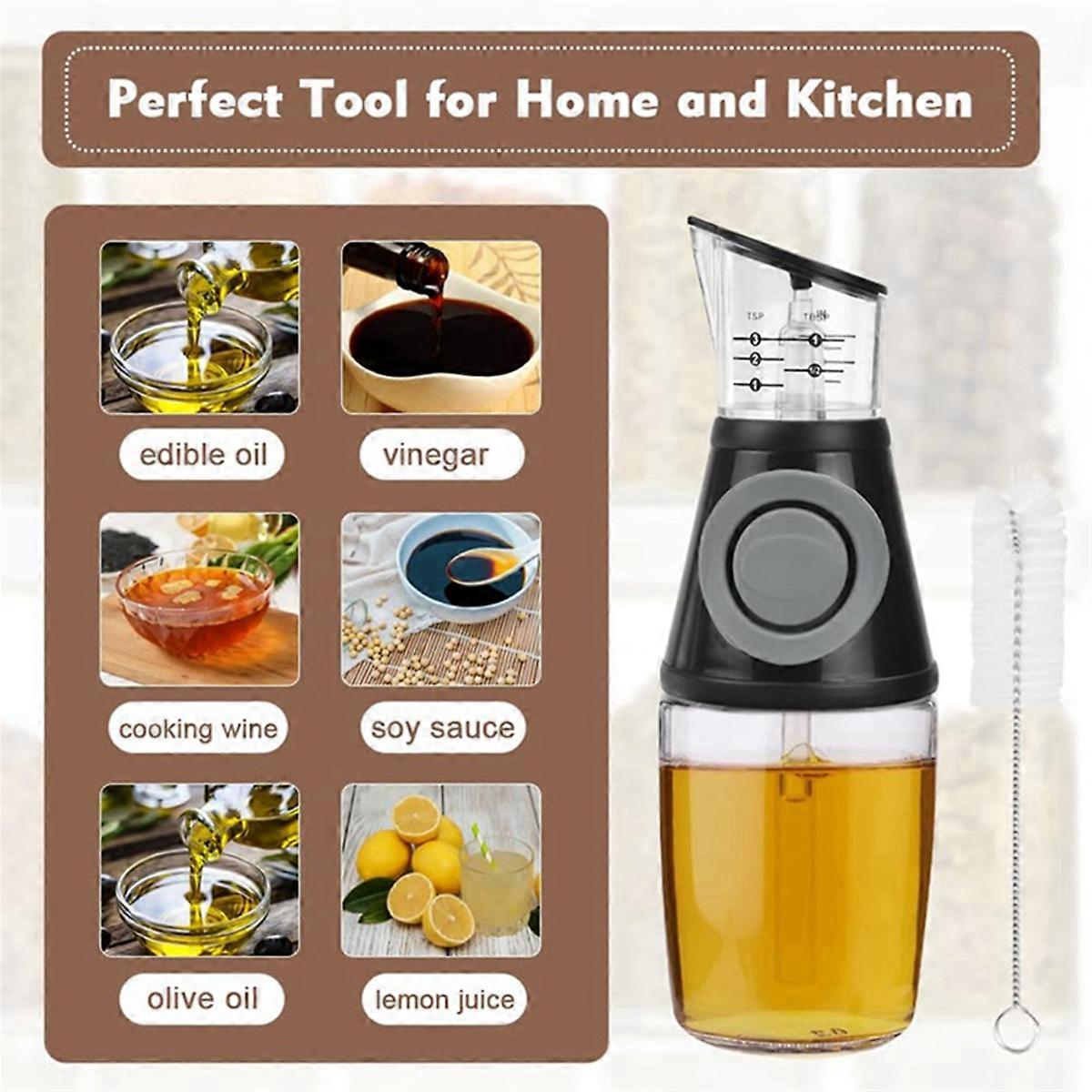 Oil Dispenser with Dosing Pump and Measuring Cup 250ML with Cleaning ...