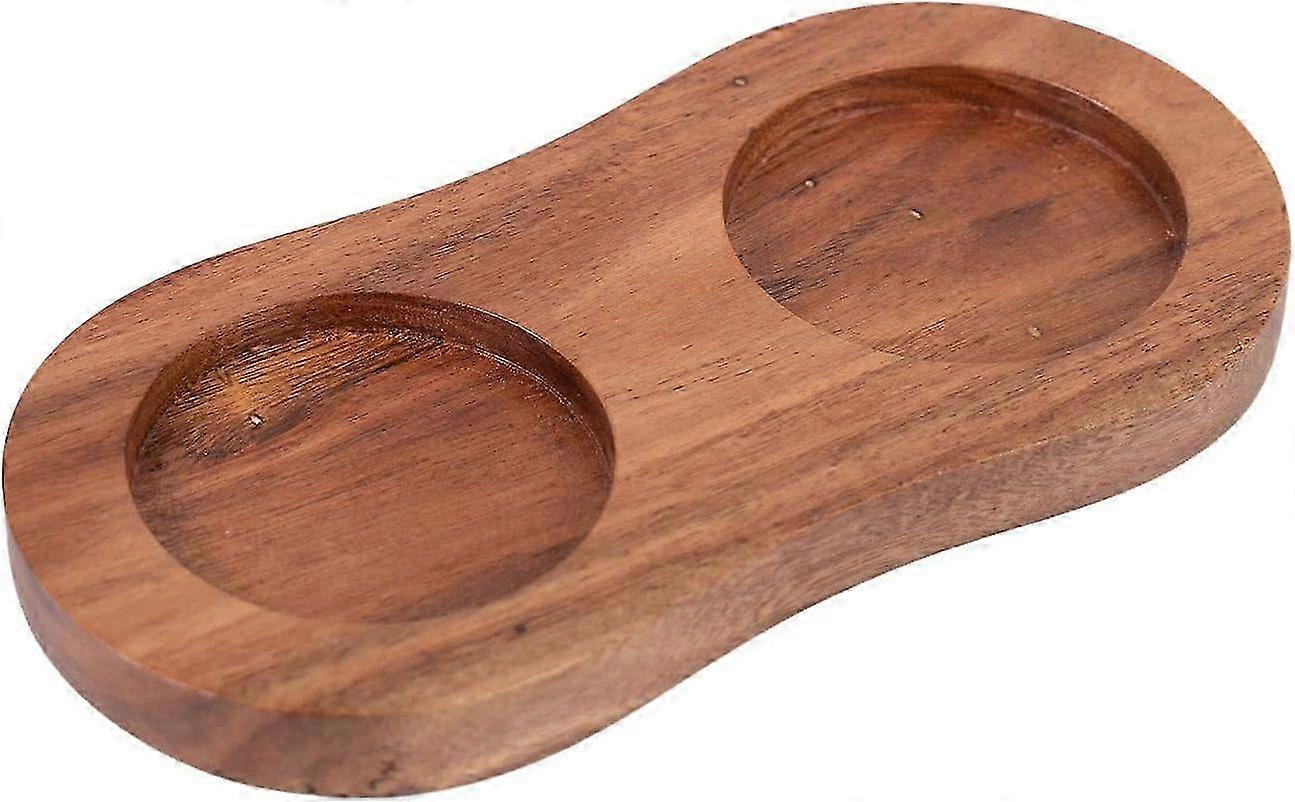 Acacia Wood Salt and Pepper Mill Tray, Dining Table Protector Design