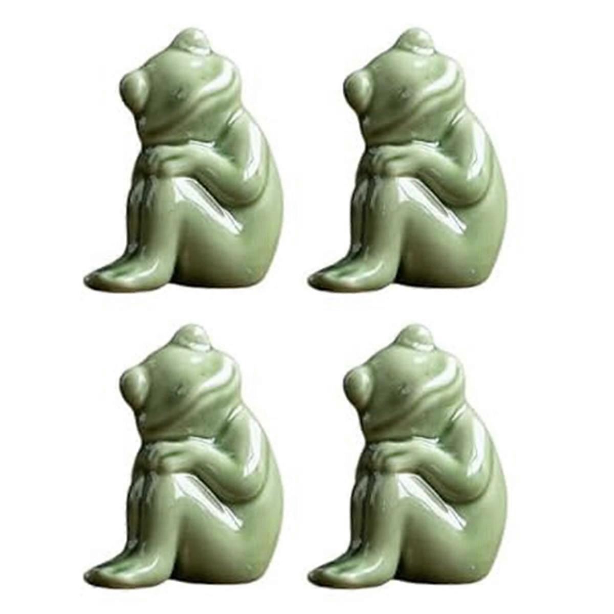 Frog ornaments,Desktop Tea Favor Tea Player Decorations Furnishings,B