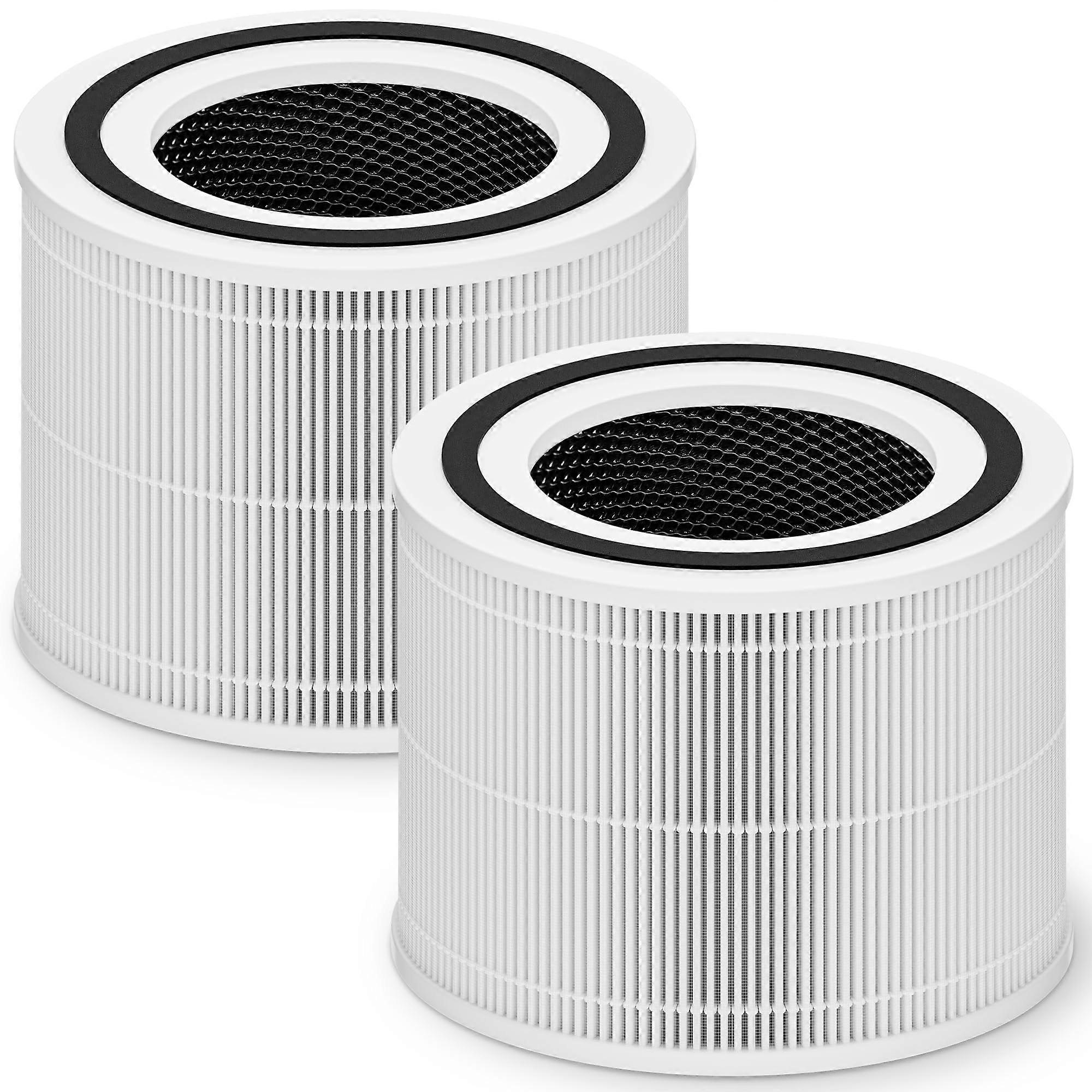 H13 Grade True HEPA Replacement Filter - 2 Pack Activated Carbon For Air Purifier - High-Efficiency Filter