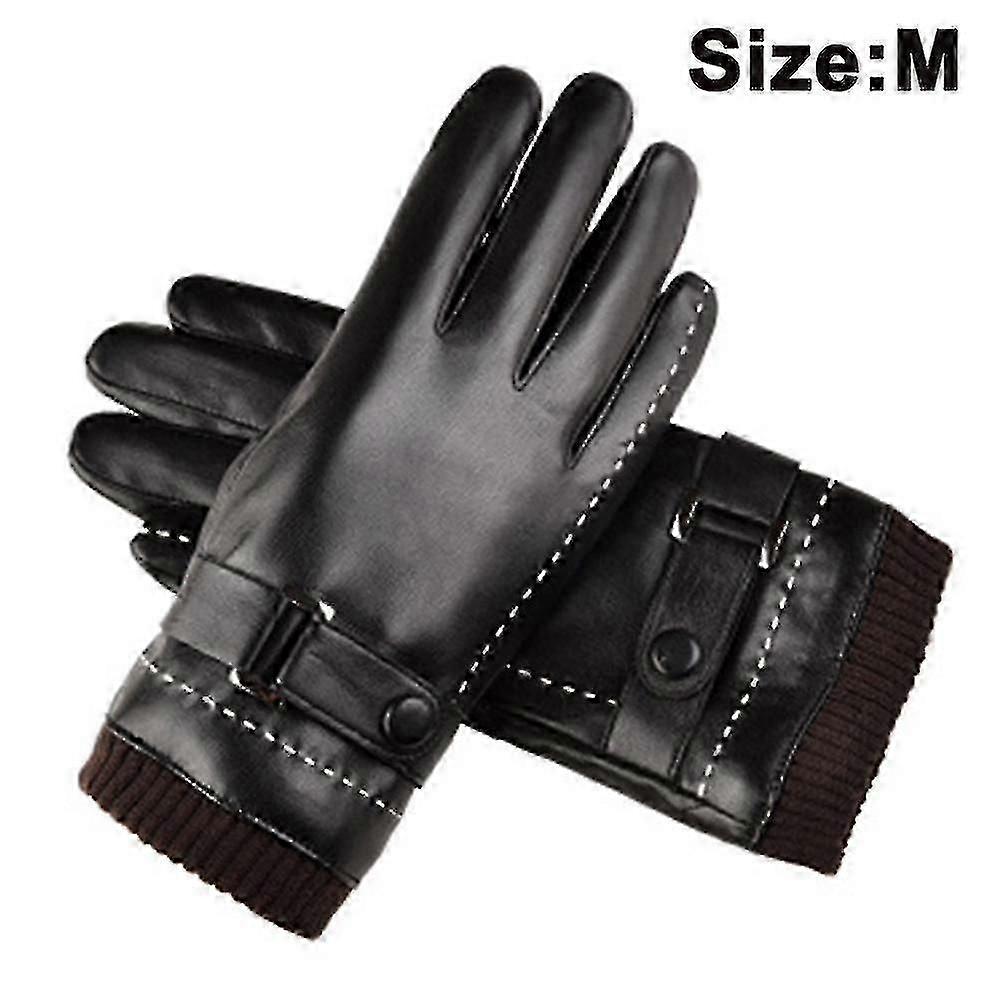 Winter Leather Gloves For Women, Wool Fleece Lined Warm Gloves, Touchscreen