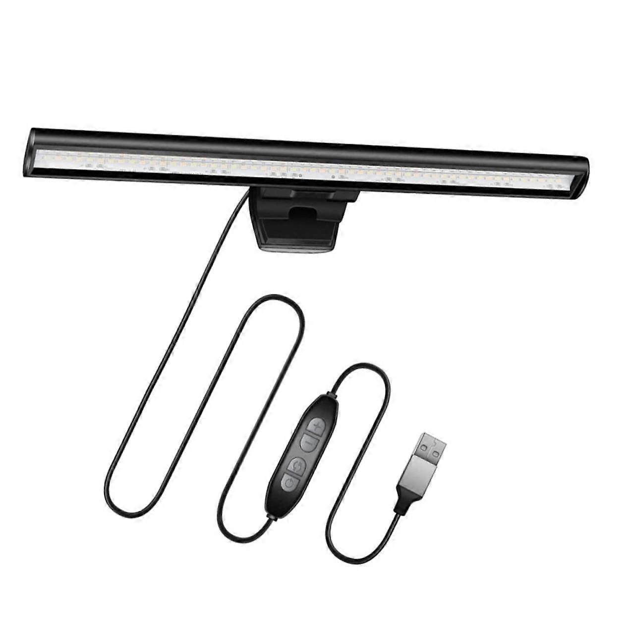 Powered Pc Monitor Lamp 26cm Hanging Computer Light 3 Temperature Settings 10 Brightness Levels Soft Lighting for Eyes