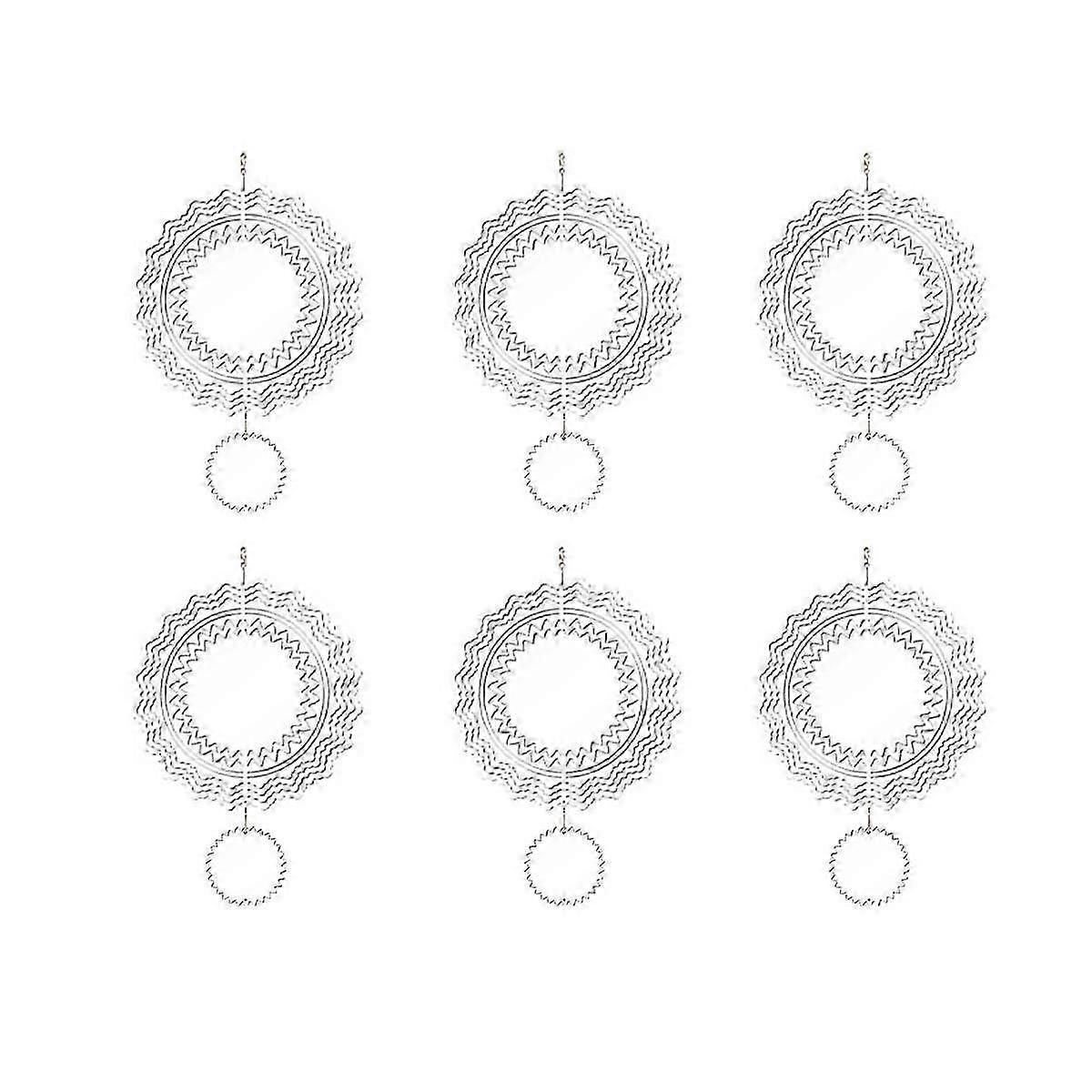 6PCS 8 Inch Sublimation Wind Spinner Blanks for Garden Decor