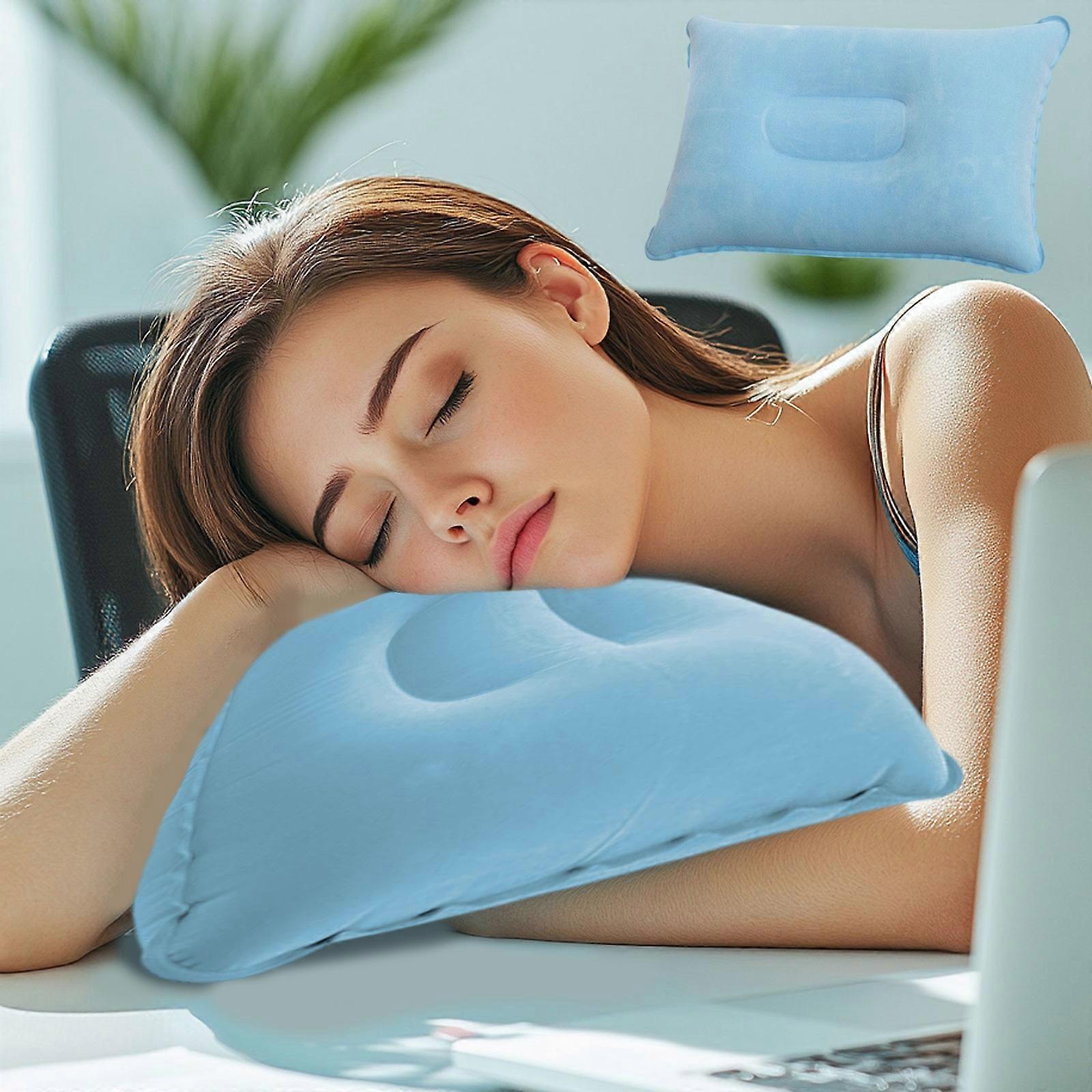 Plushs Rectangular Napping Inflatable Pillow Outdoor Camping Cushion Travel Plushs Inflatable Pillow BBB
