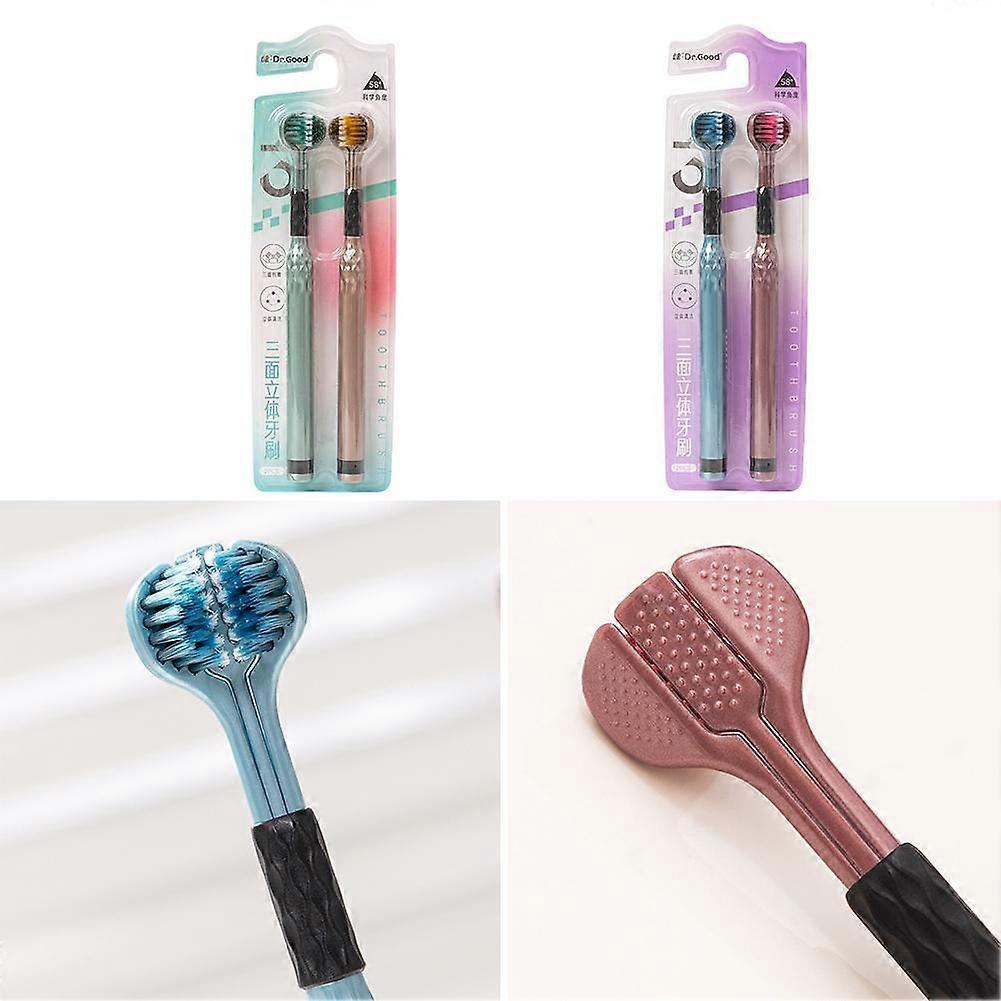 Three-sided Ultra Soft Bristle Toothbrush Efficient Cleaning
