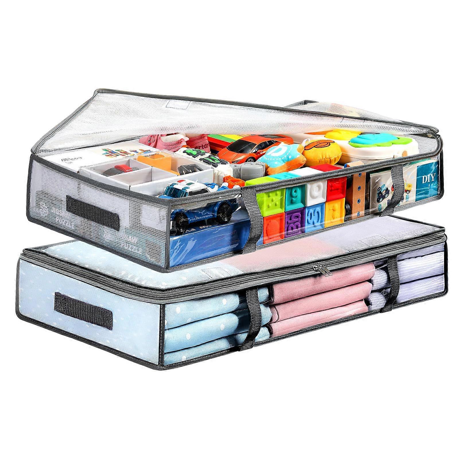 Landneoo 2 package storage containers in bed garbage boxes, moist permeable plastic noble bed storage