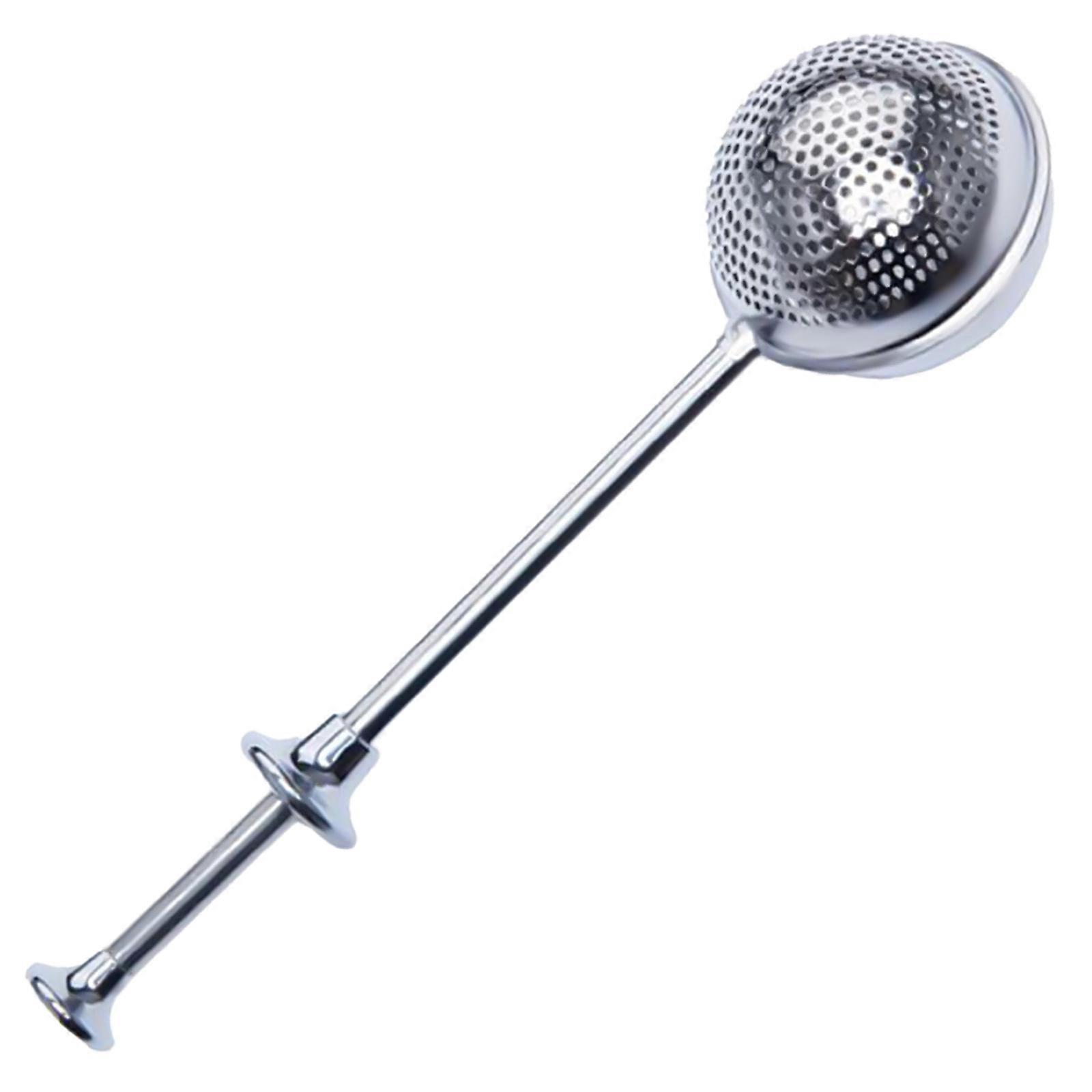 Stainless Steel Mesh Flour Strainers with Stretchable Long Handle Design