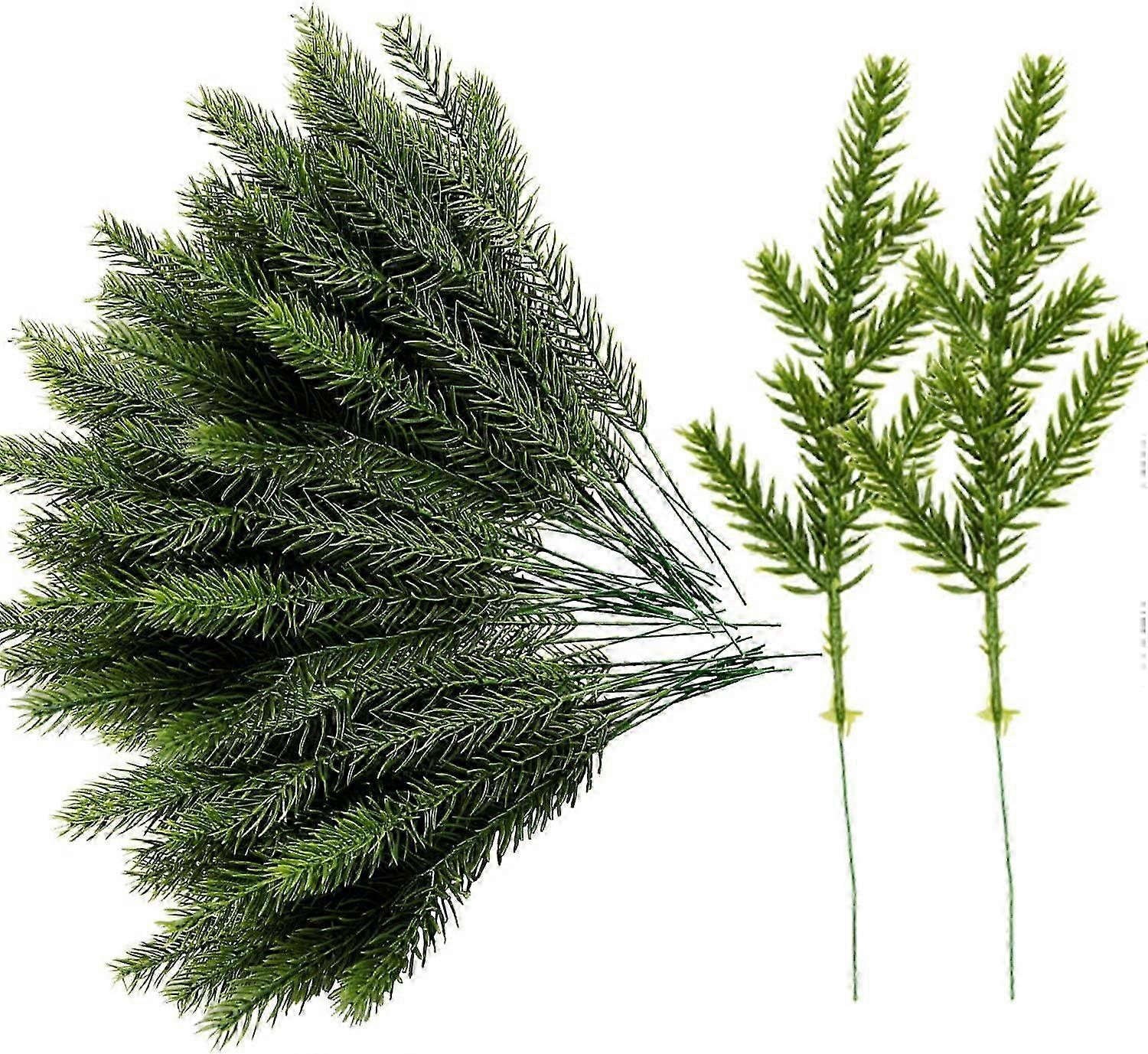 60 Pack Artificial Pine Branch Garlands - 6.6" x 2" - Green Plants