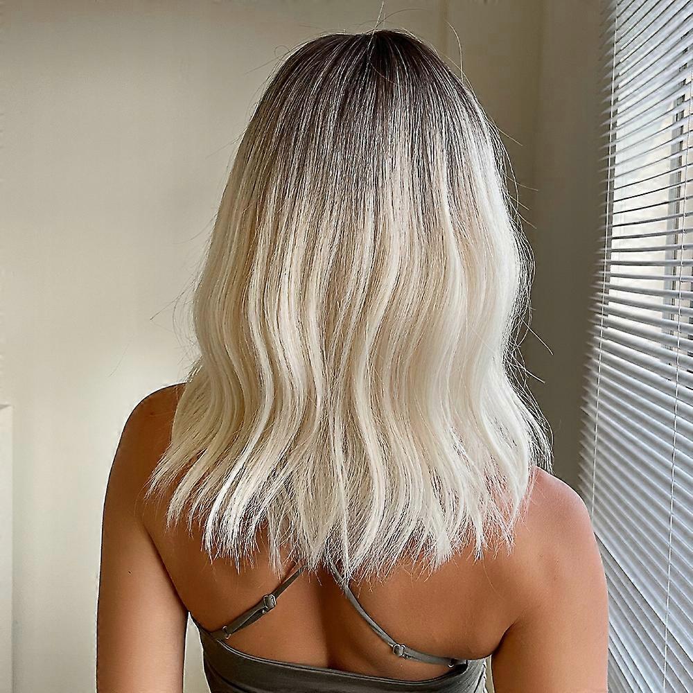 Kurze blonde Kunsthaarperücke