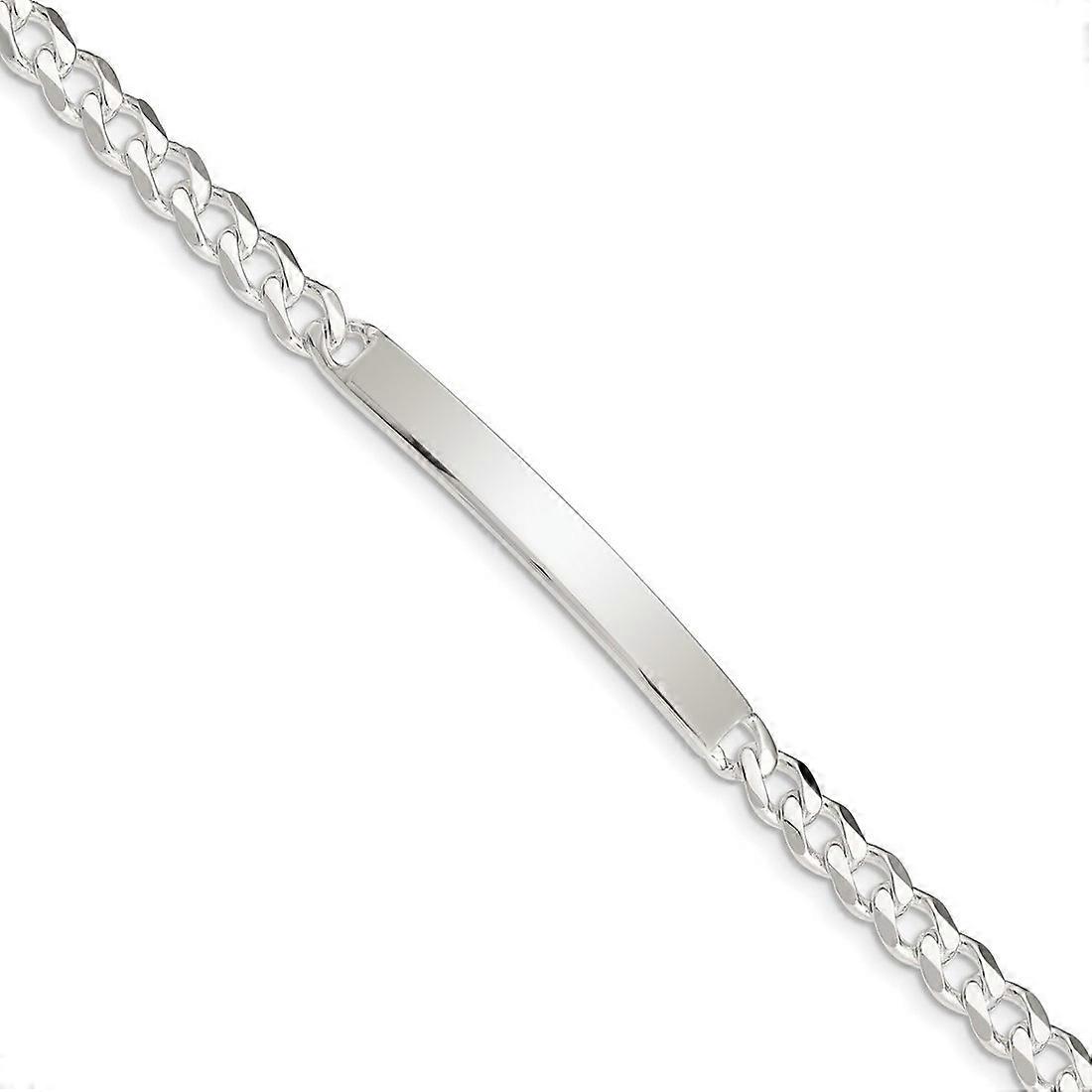 925スターリングシルバーソリッドポリッシュ縁石IDブレスレットロブスタークロー5mm幅識別ブレスレット女性用-長さ:7