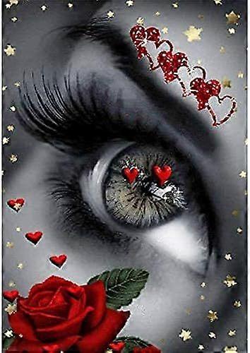 Timanttimaalaus, 5D-timanttimaalaus DIY-sarja strassilla (silmät)