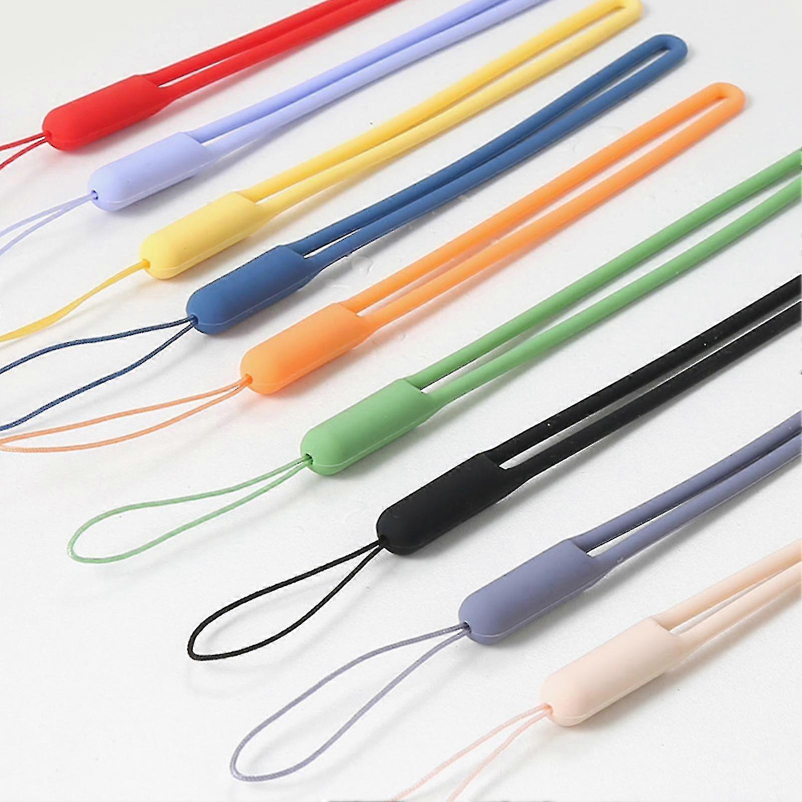 Creative practical elastic silicone wrist strap mobile phone lanyard p