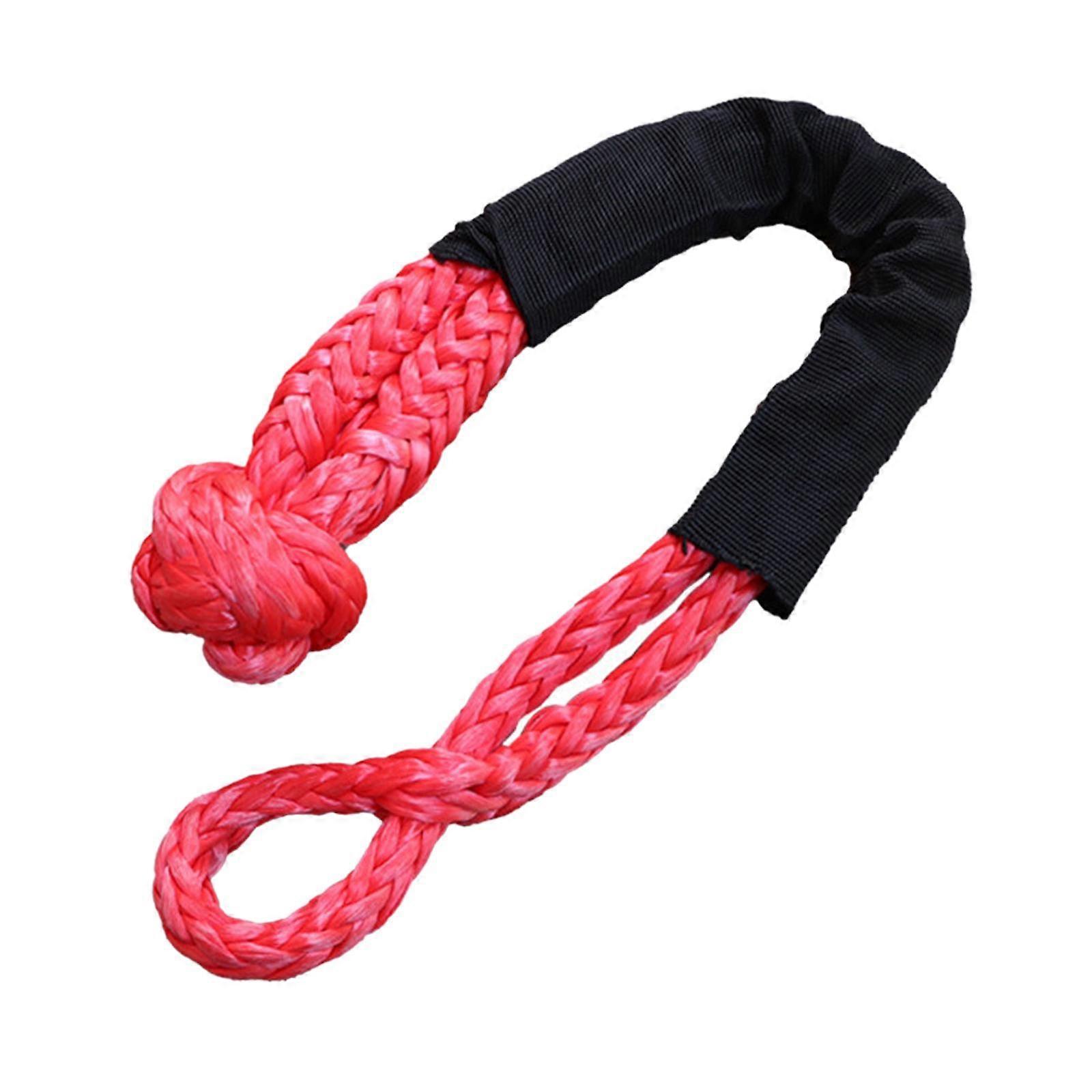 Soft Shackle Easy to Use Tow Rope for Vehicles ATV utv Towing Red