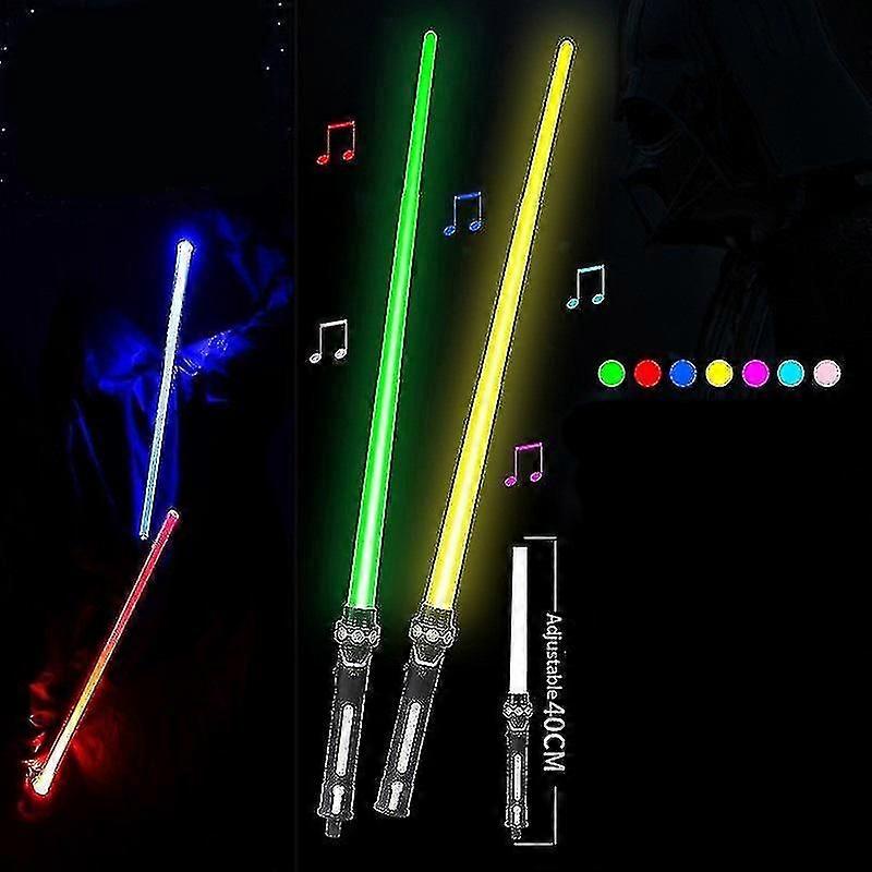 Telescopic Extendable Collapsable Laser Sword Toys 2pc