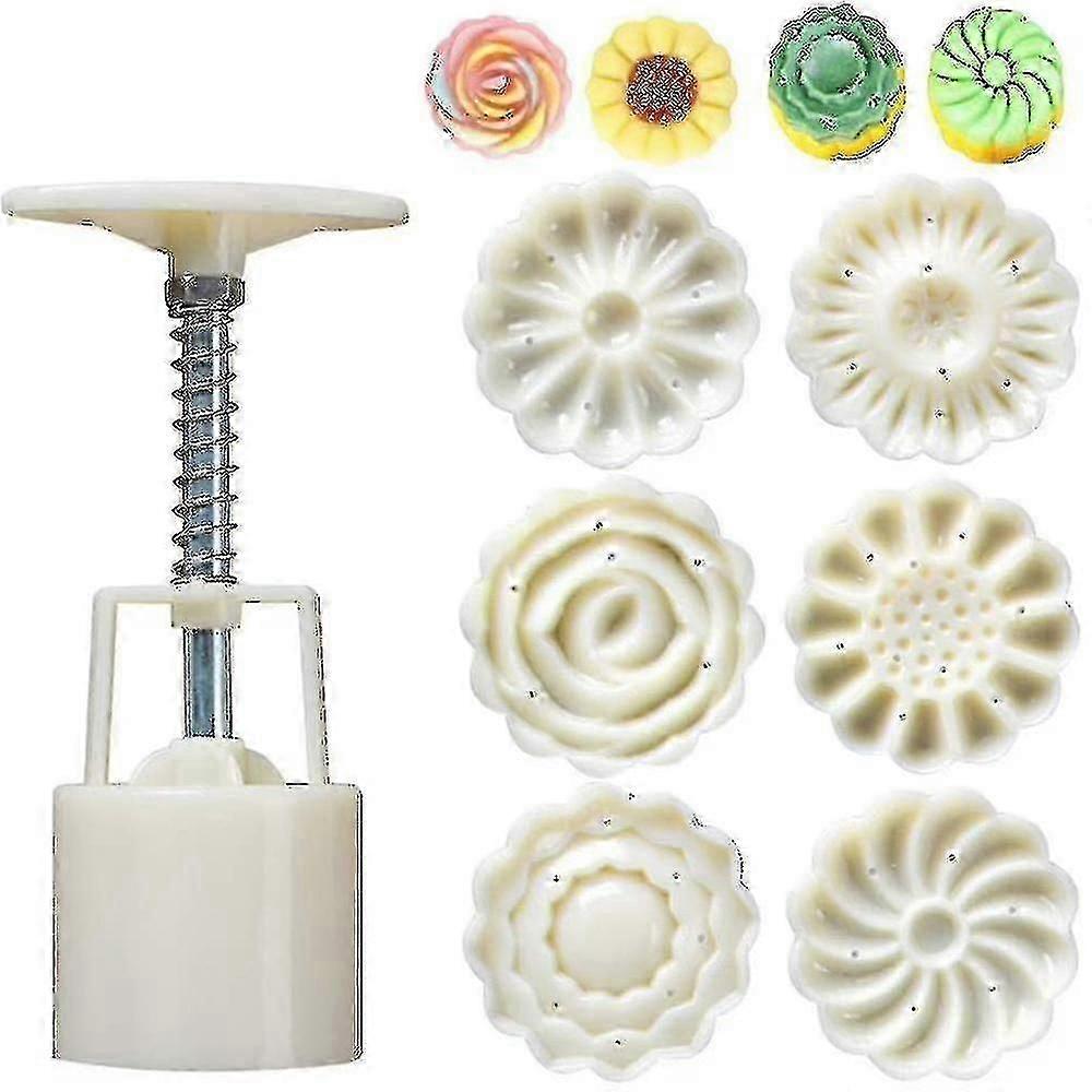 7pcs Bath Bomb Mold Set Includes 1pcs Bath Bombs Press And 6pcs Stamps