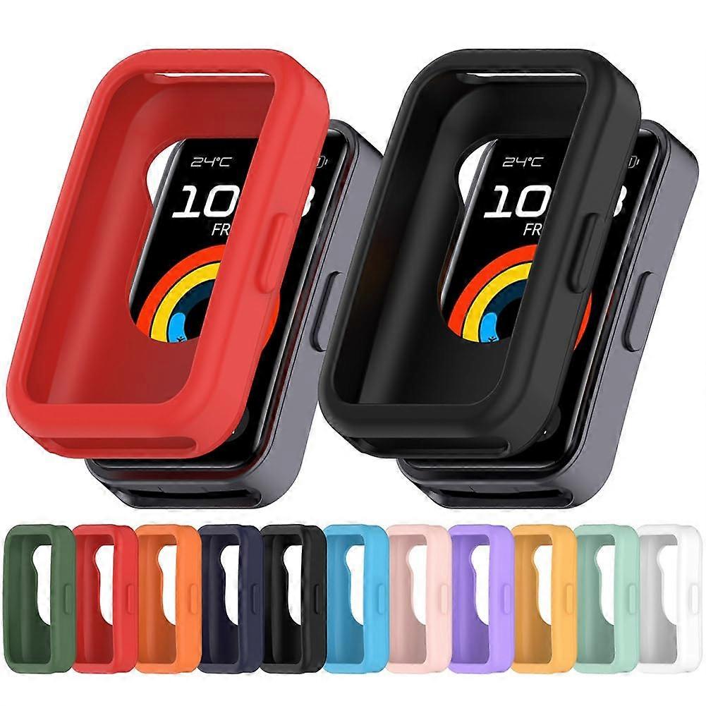 Silicone Cover for Huawei Band 10/10 NFC/9/9 NFC/8/8 NFC, Flexible Shockproof Scratch-Proof Protector Case Accessory
