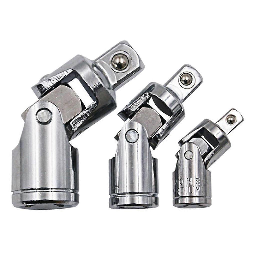 3xUniversal Joint 1/2" 3/8" 1/4" Ratchet Angle Extension Bar Socket Adapter