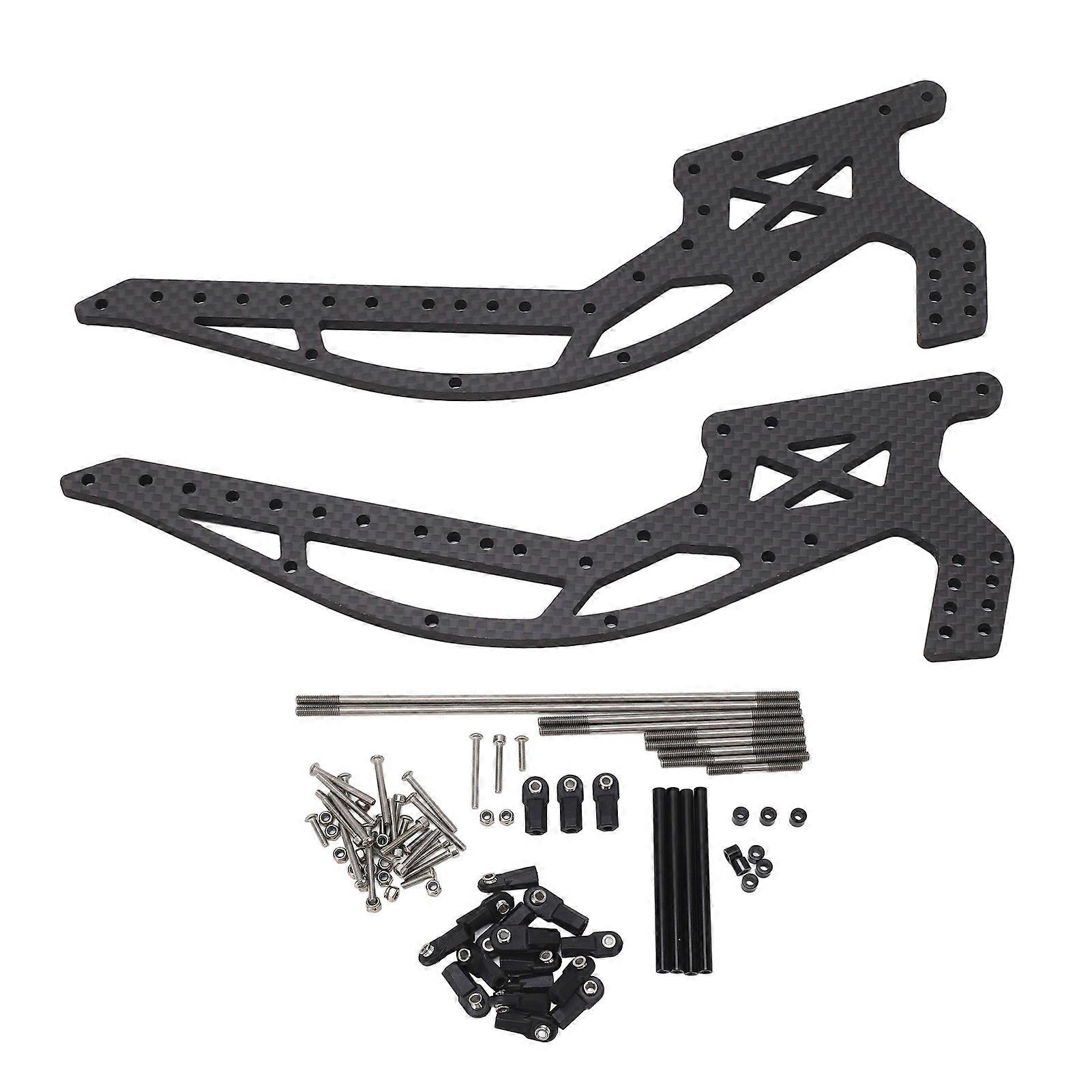 RC Crawler Wheelbase Chassis Kit Sturdy High Strength Carbon Fiber Chassis Frame Girder Rails for 1/10 RC Crawler