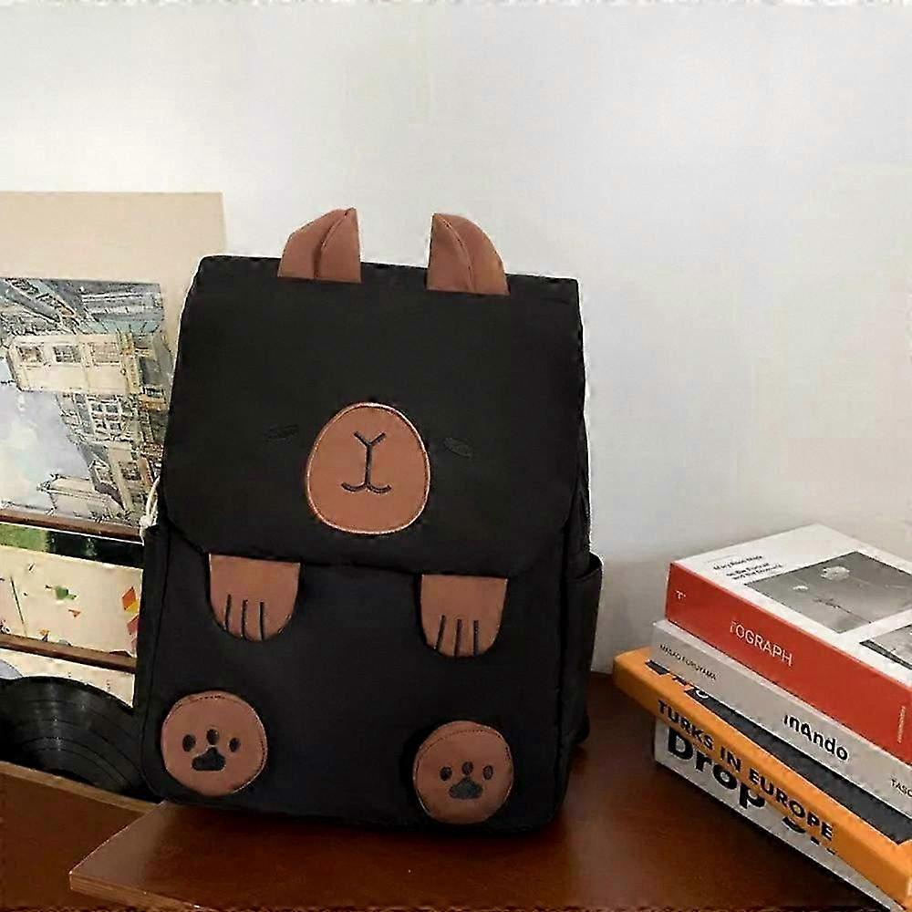 Cute Capybara Themed Backpack with Adjustable Shoulder Straps for Daily Use
