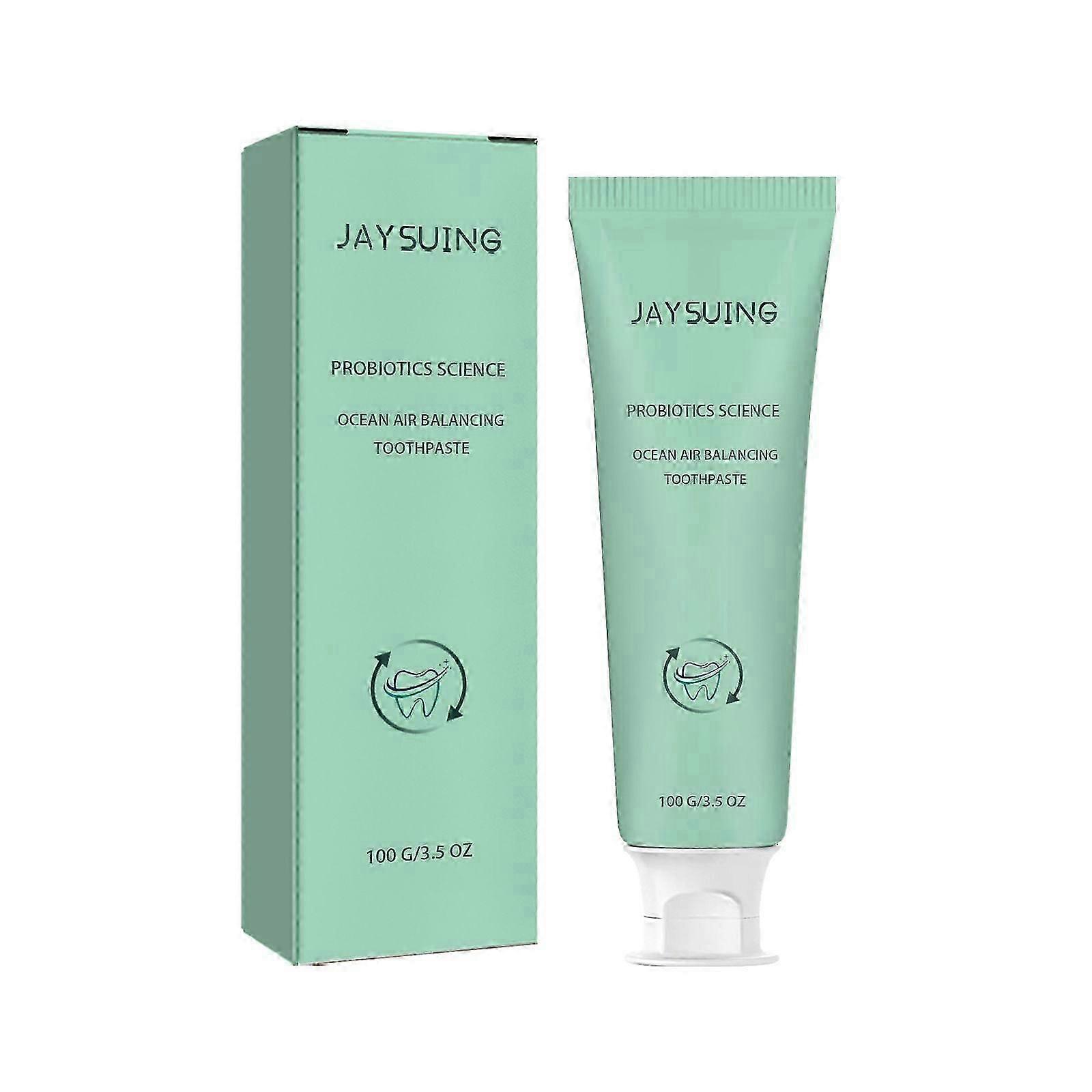 Jaysuing Bright White Probiotics Toothpaste Deep Cleansing Whitening Teeth Fade Oral Odor Fresh Breath