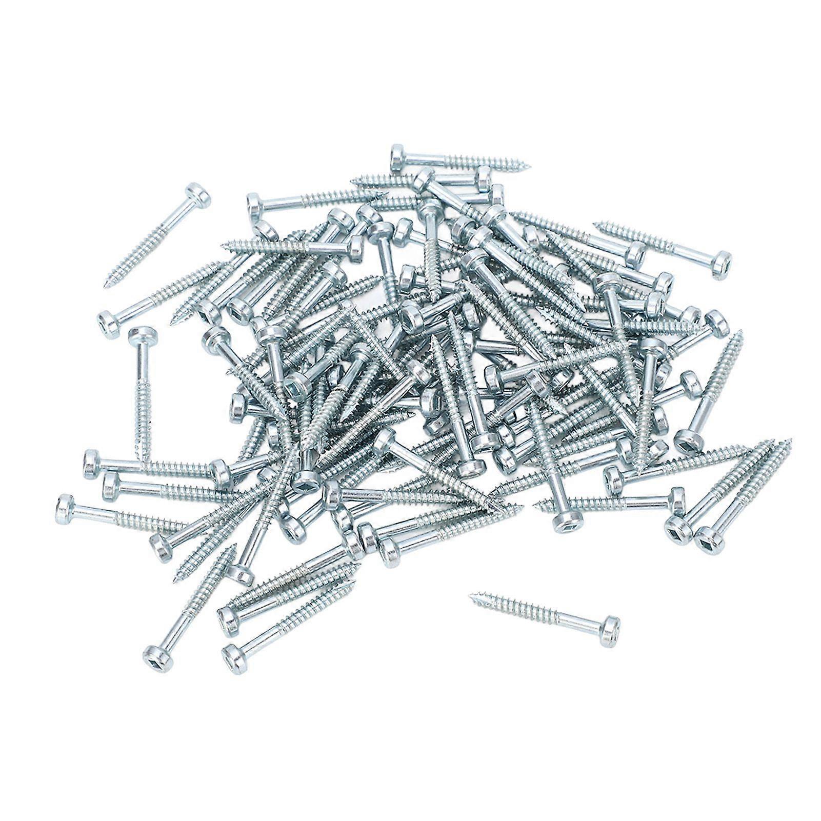 100Pcs Self Tapping Screw Square Slotted Head 1 to 1/4 in 32mm Incisive Tip Fine Thread Screw