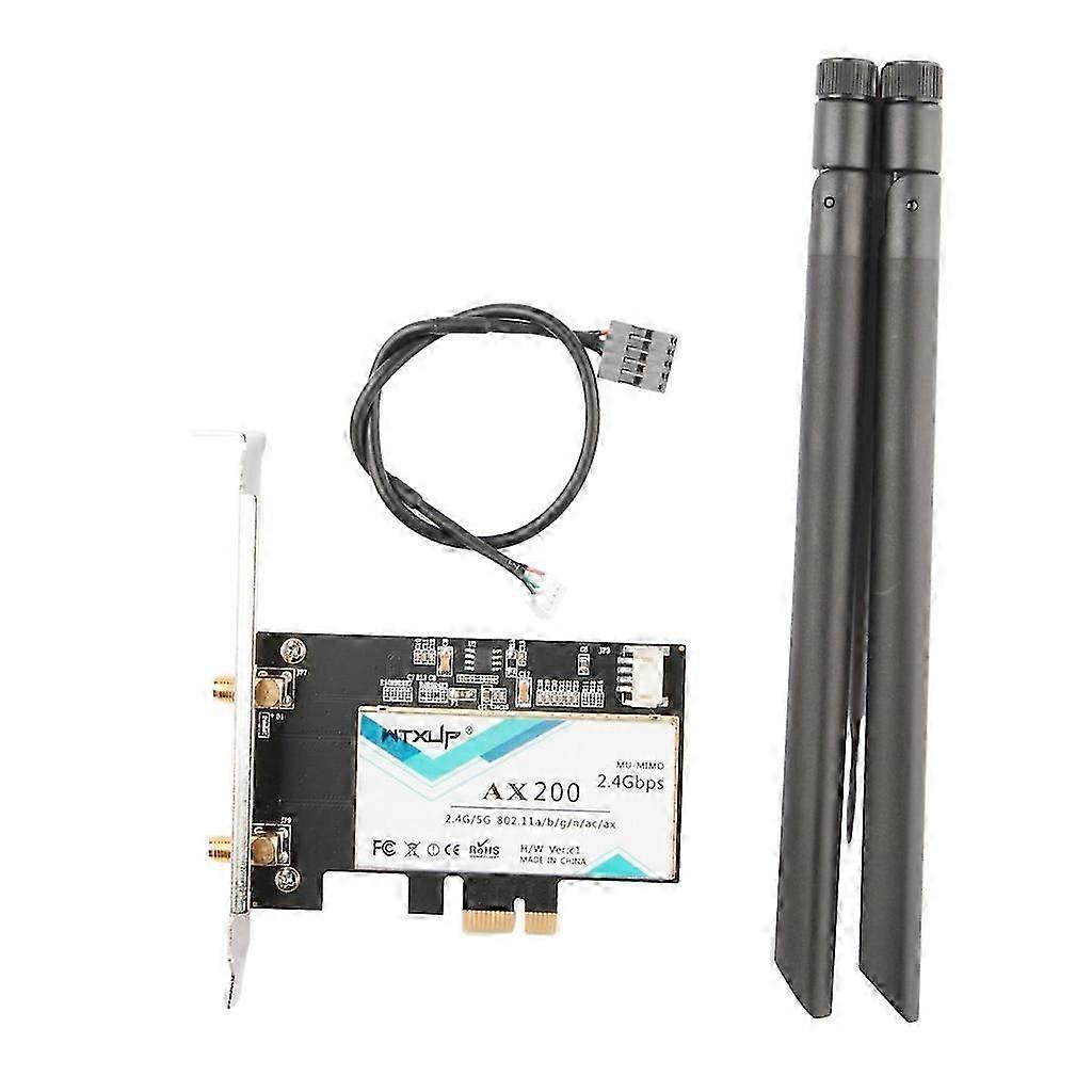 3000 Mbit/s WiFi 6 fürIntelAX200 PCIe Wireless NetworkAdapter DualBand 2,4G/5Ghz AX200NGW BT5.0 für Windows10 Desktop-PC