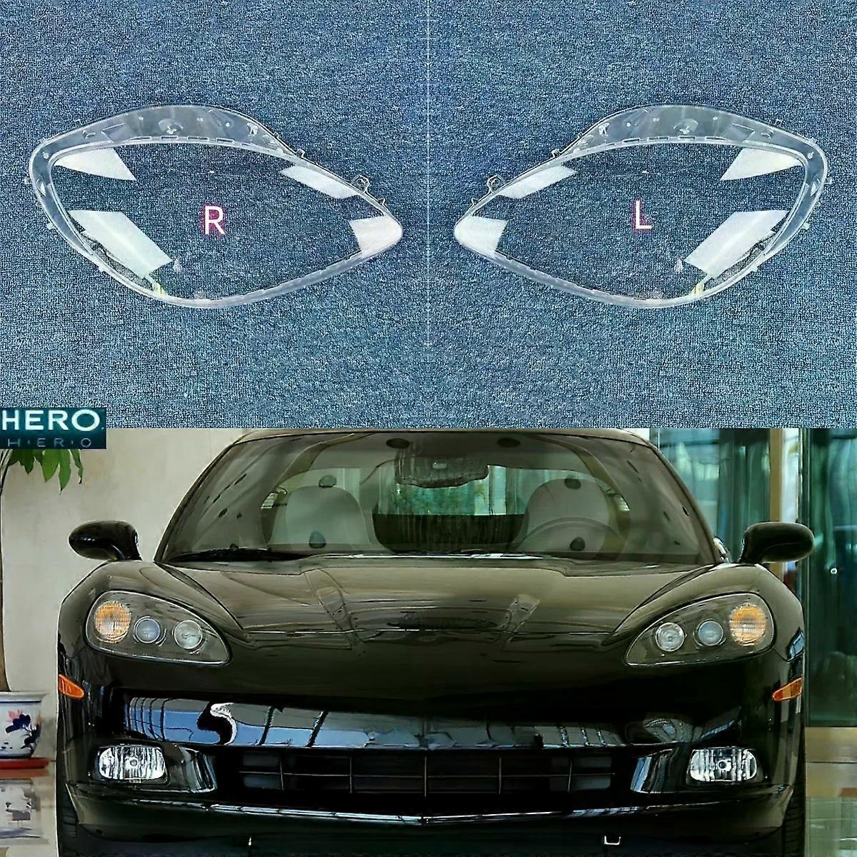 Exquisit Für Chevrolet Corvette C6 Z06 Scheinwerferabdeckung Scheinwerfer Lampenschale Lampenschirm Transparenter Schirm Ersetzen Sie das ursprüngliche Objektiv Plexiglas