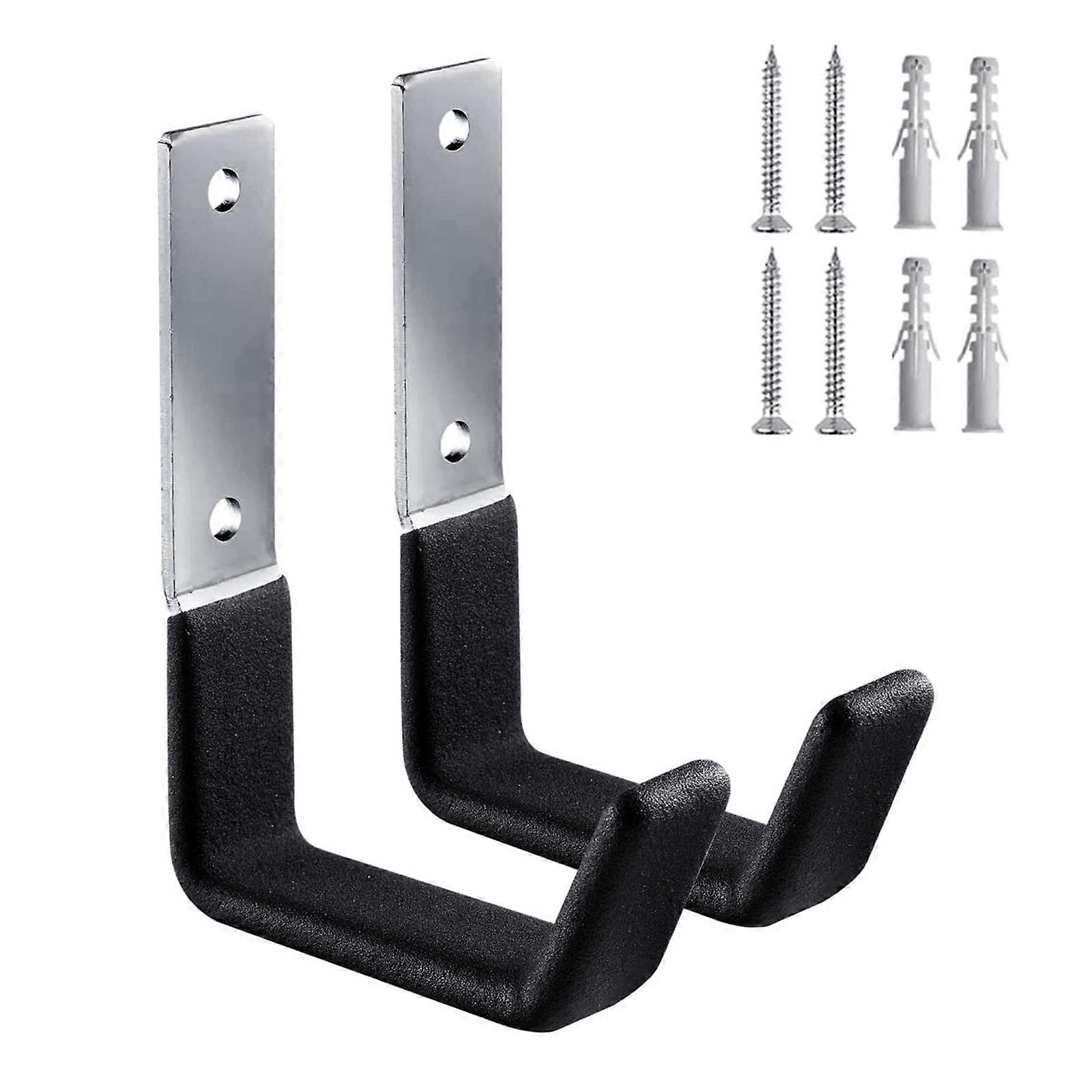 2pcs Storage Hooks for Garage Tools and Accessories Stainless Steel Heavy Object Hangers Extension Cord Organizers
