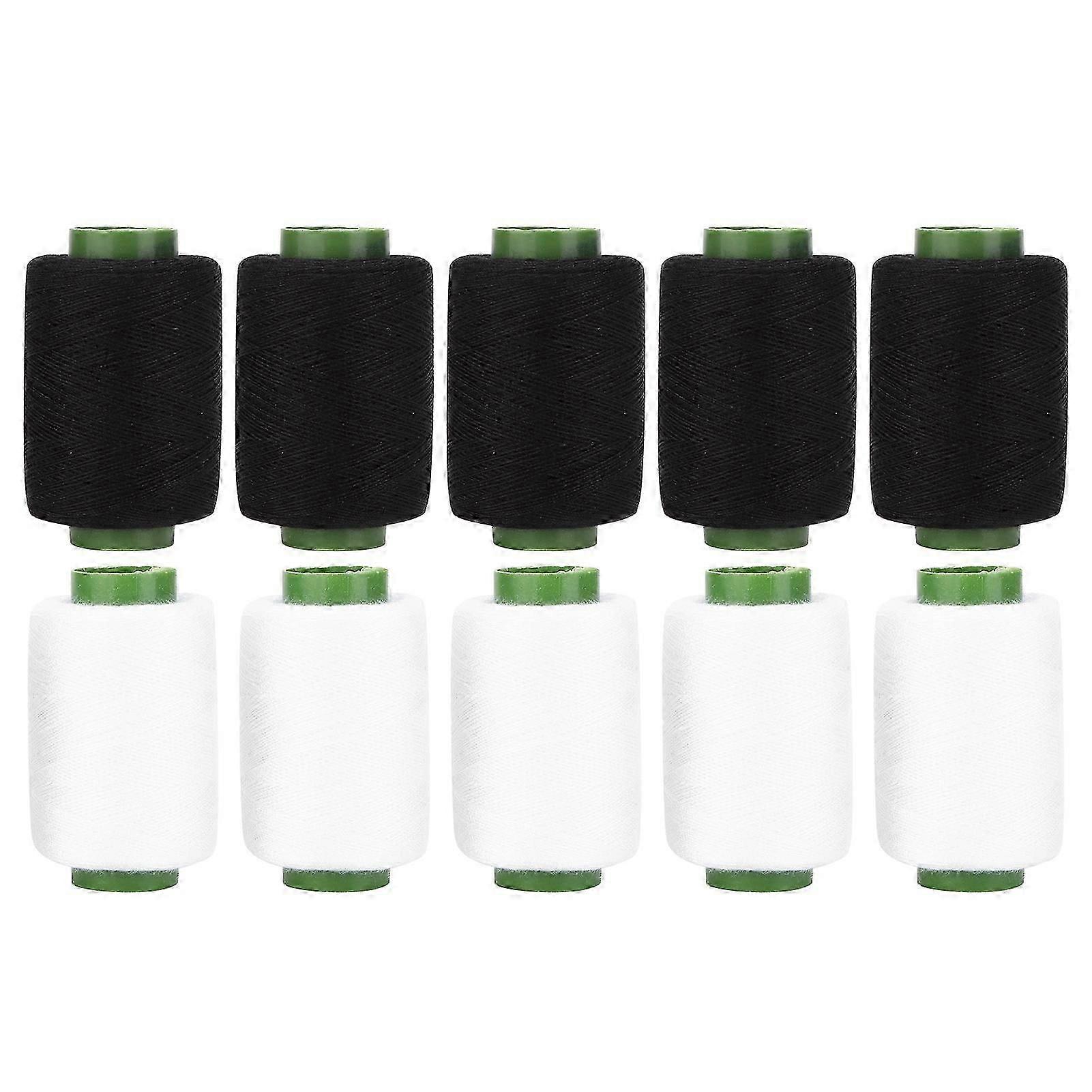 Sewing Thread Household Black White Polyester Yarns for DIY Embroidery Machine Project