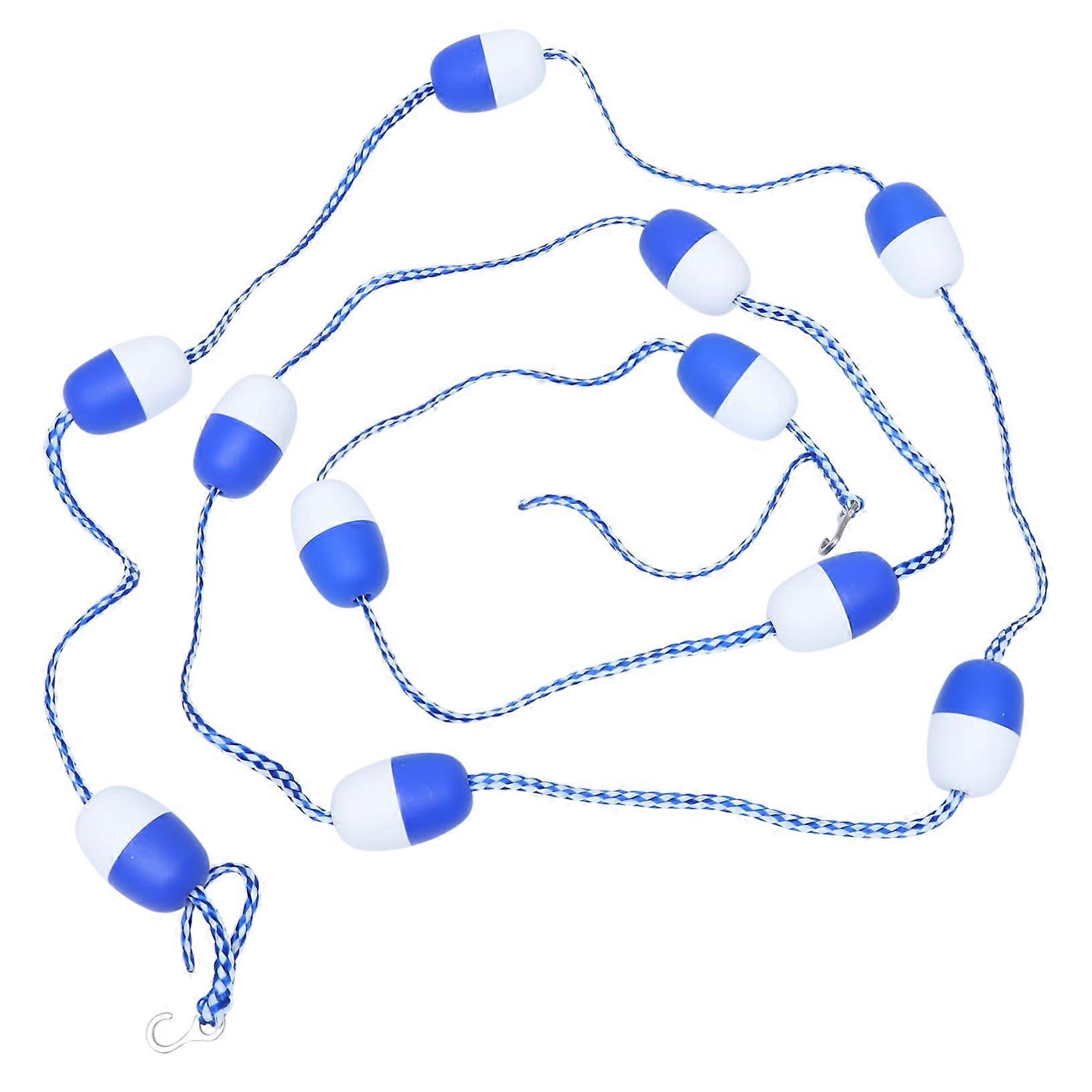 Bojenleine For Pools Floating Safety Line For Swimming 5 M Length White 7 Cm Buoy Diameter Pool Accessory