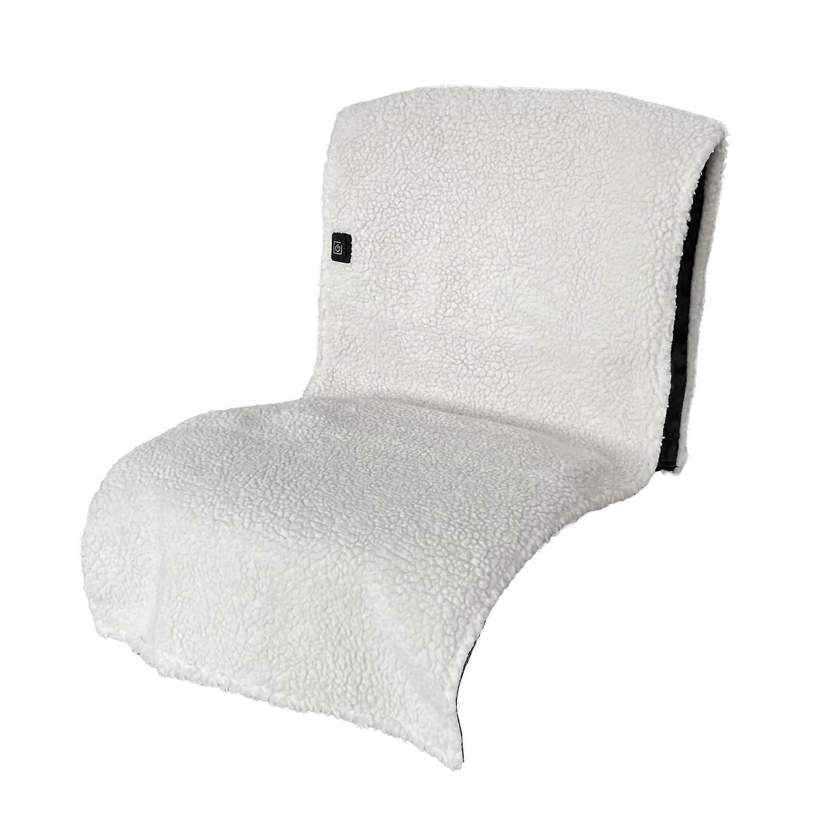 Electric Heated Sherpa Chair Pad Temperature Adjustable Mat for Office Chair Sofa Couch Warm Seat Cushion