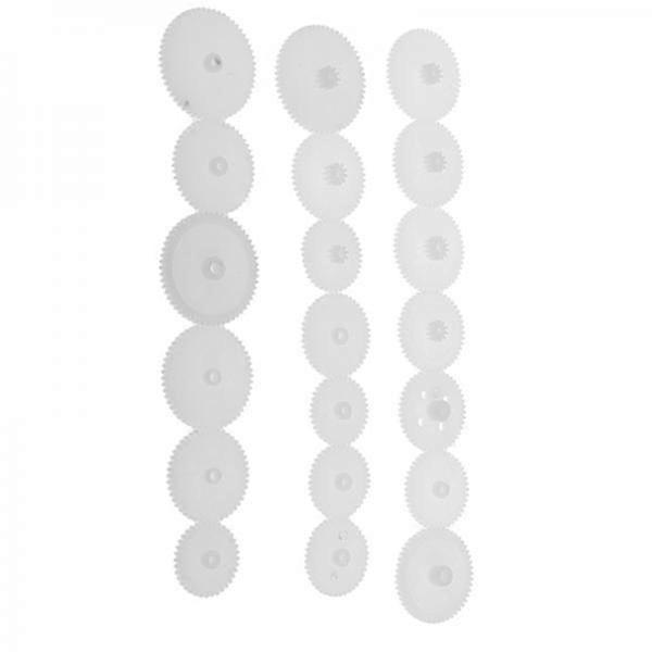 5x 19Pcs / Set Kunststoffzahnräder Sortiment, Modellauto Spielzeug, Teile Zubehör