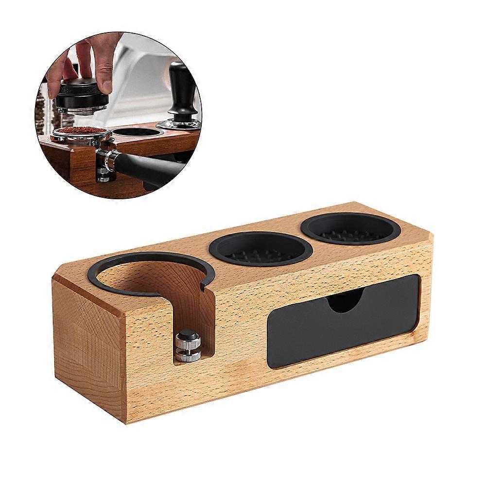 Σταθμός Συμπίεσης Espresso Ξύλινη Βάση Espresso Tamper 3 Τρύπες για 51mm έως 58mm Universal Portafilters Tampers Levelers Coffee Espresso Machine Acces