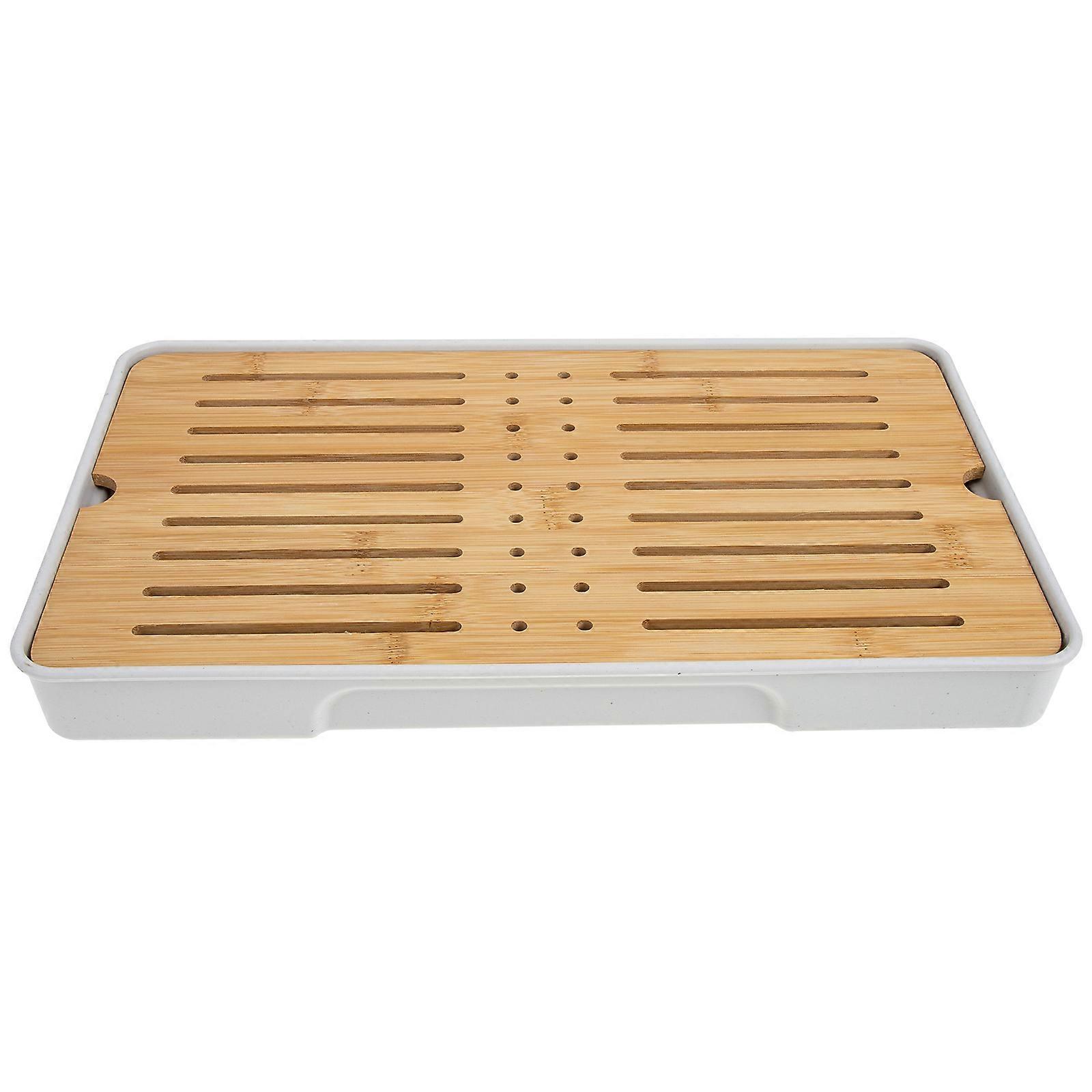 Compact Tea Serving Tray with Drainage Easy Clean Teaware Holder for Home, Office & Tearoom Use Practical Design, 1 Piece