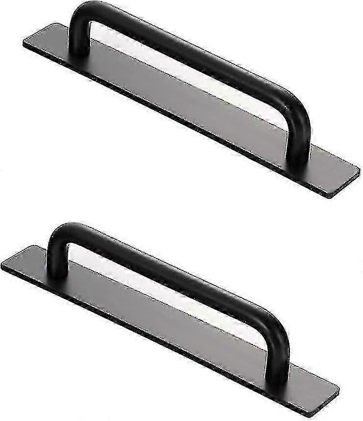 Self-adhesive Aluminium Door and Window Handles - 2 Pieces Instant Handle Set (Black)