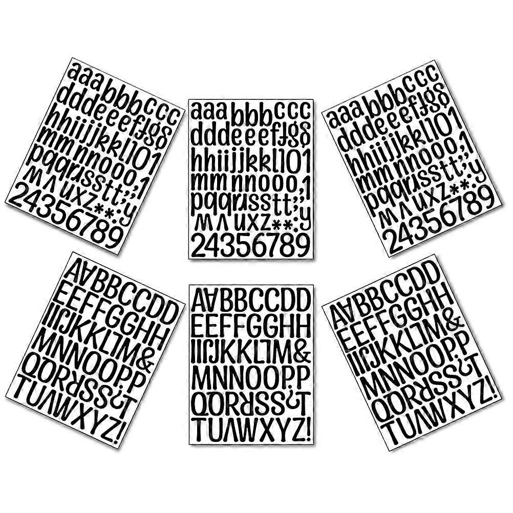 Vinyl Alphabet Letter Stickers 6 Sheets Uppercase & Lowercase Wall Decals for Classroom Bedroom Decor Fade Resistant DIY Educational Tool