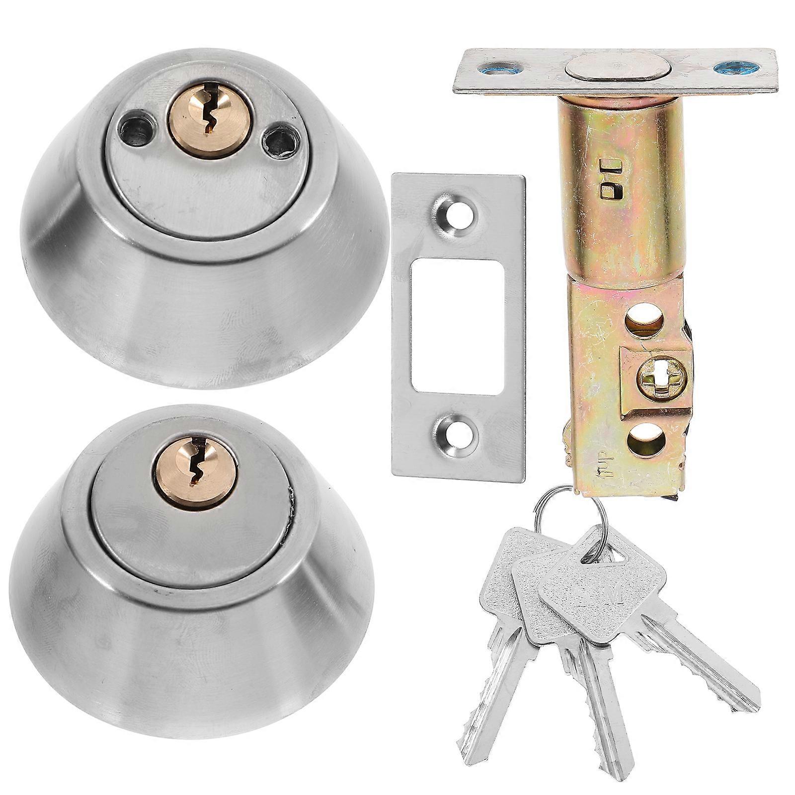 Double Keyed Deadbolt Lock Stainless Steel Double Cylinder Deadbolt Lock 1Set