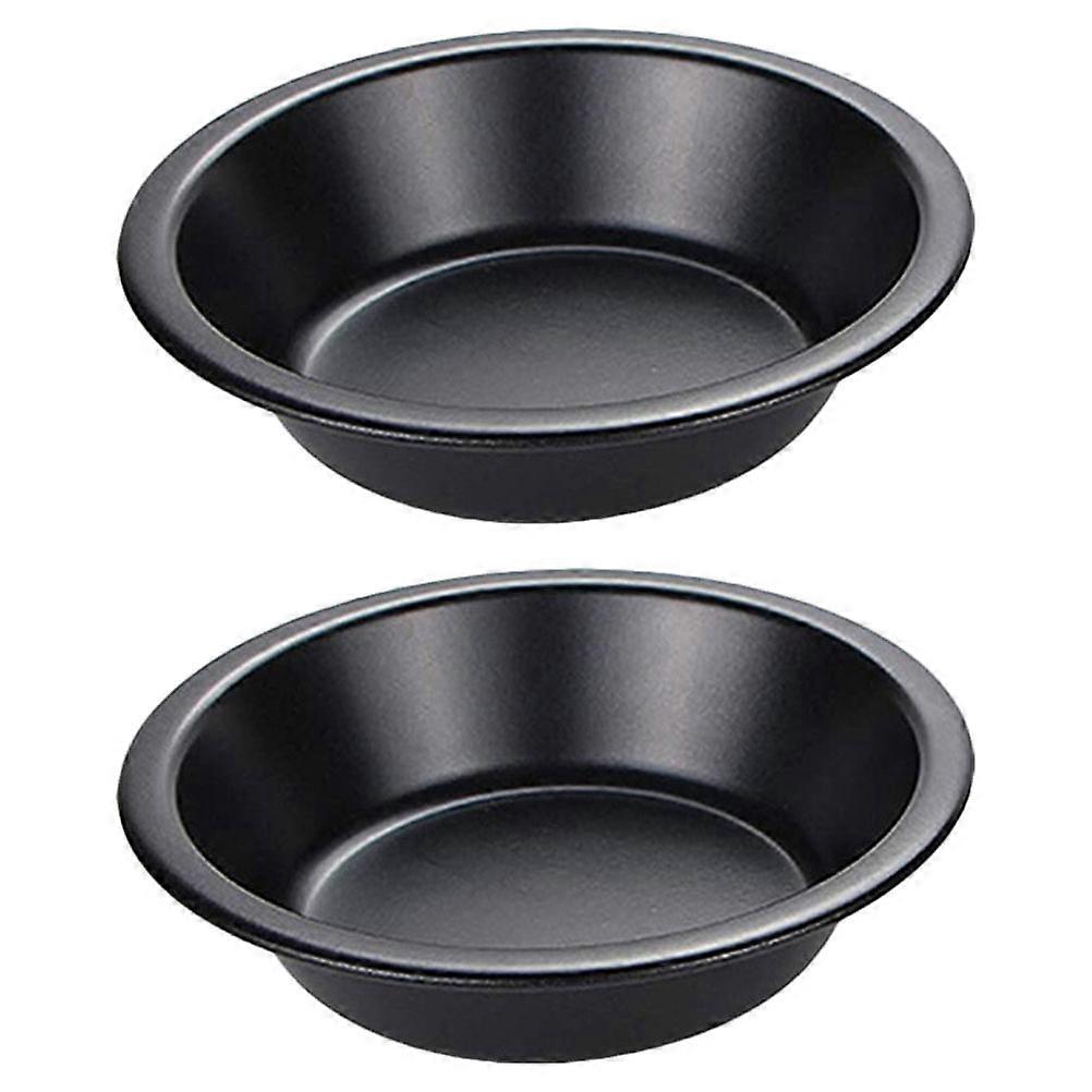 Round Carbon Steel Non Stick Baking Pans Set of 2 – Multi Functional Cake Molds for Toast, Pies & Desserts – Ideal for Home and Professional Use