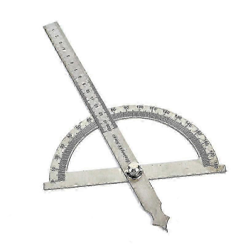360-Degree Stainless Steel Round Protractor with Multifunctional Design