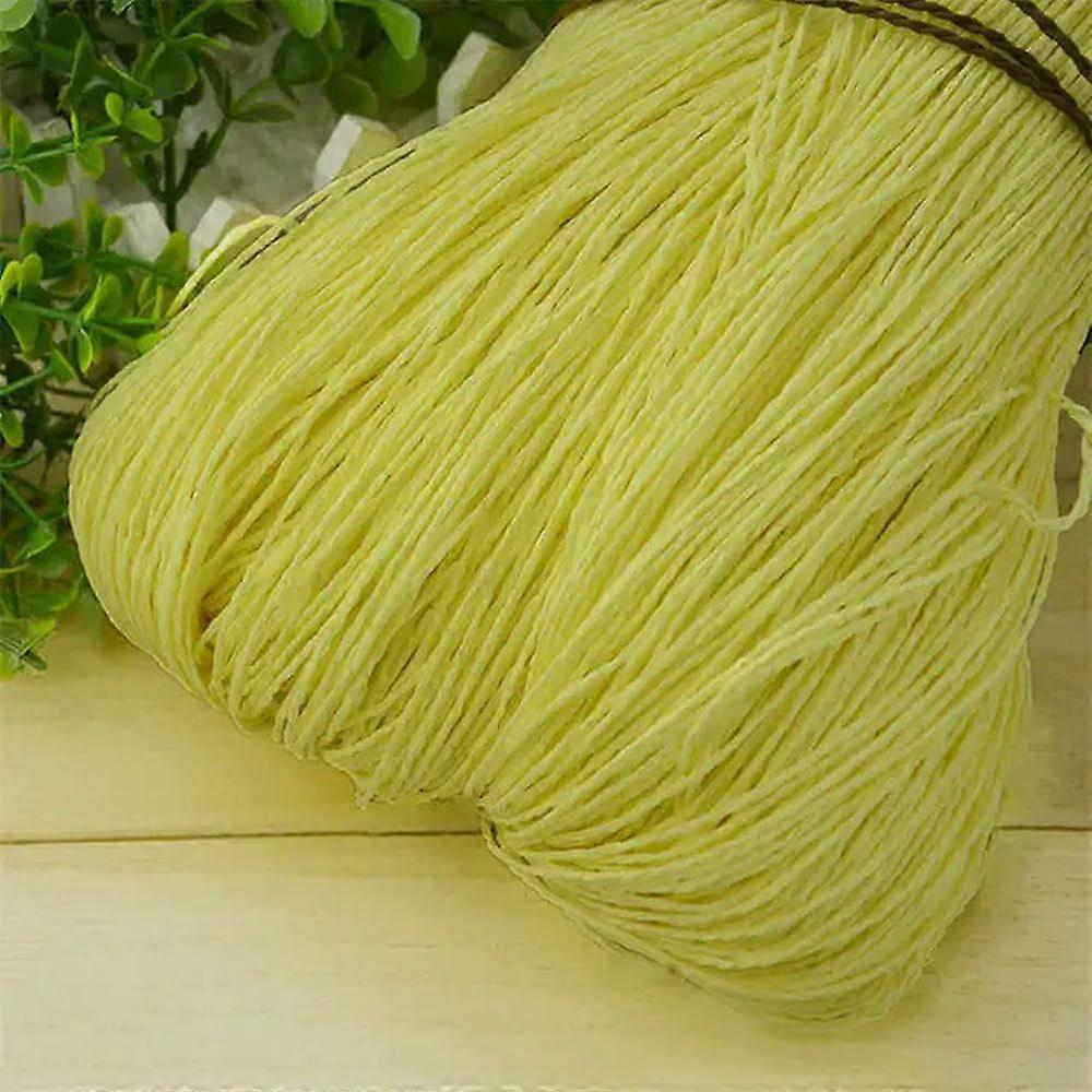 600m Raffia Straw Yarn for Crochet Projects - Natural Rattan Threads for DIY Knitting Hats, Handbags, Baskets