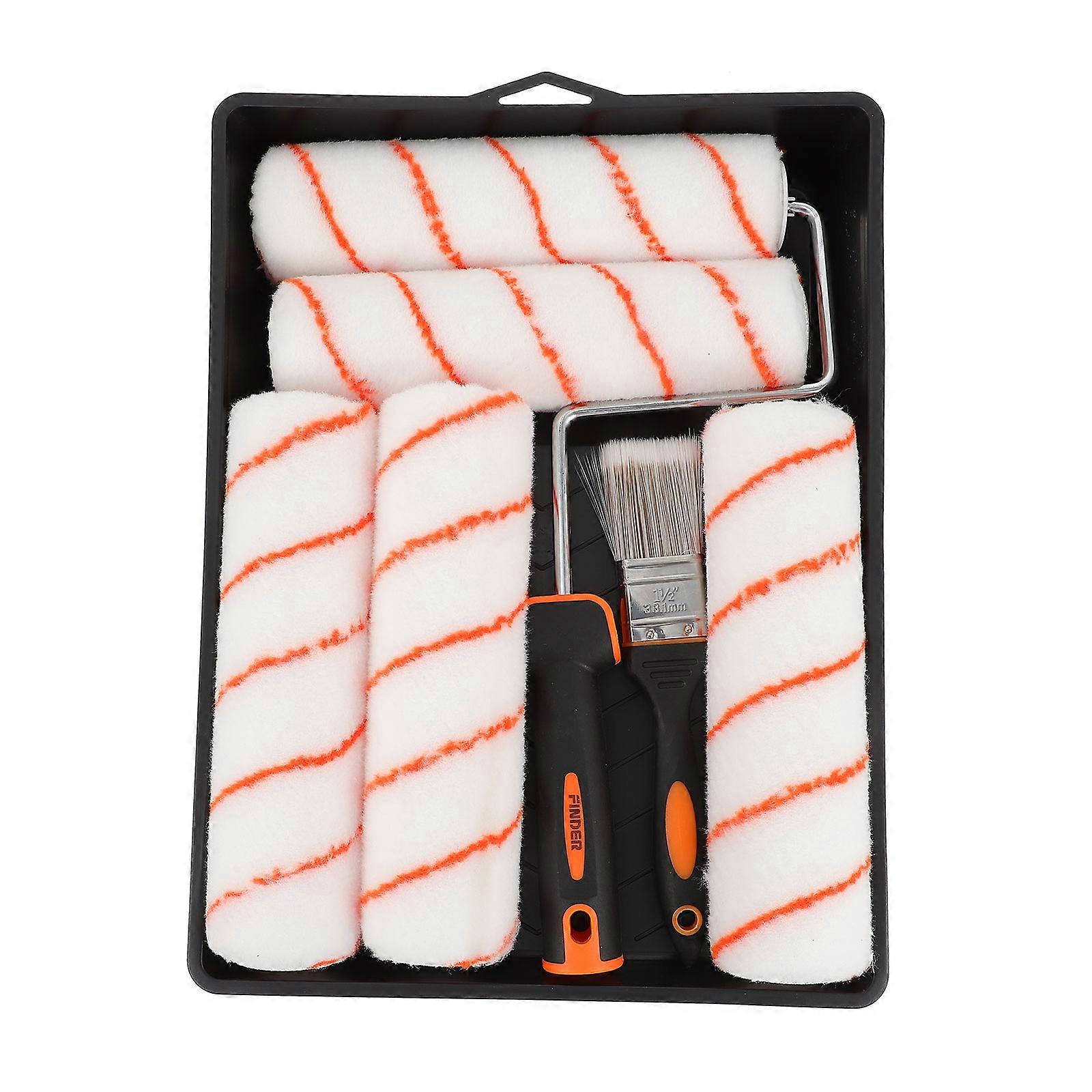 Portable Paint Roller Brush Set   Durable Wall Painting Tools with Comfortable Grip for Versatile Surface and Edge Application