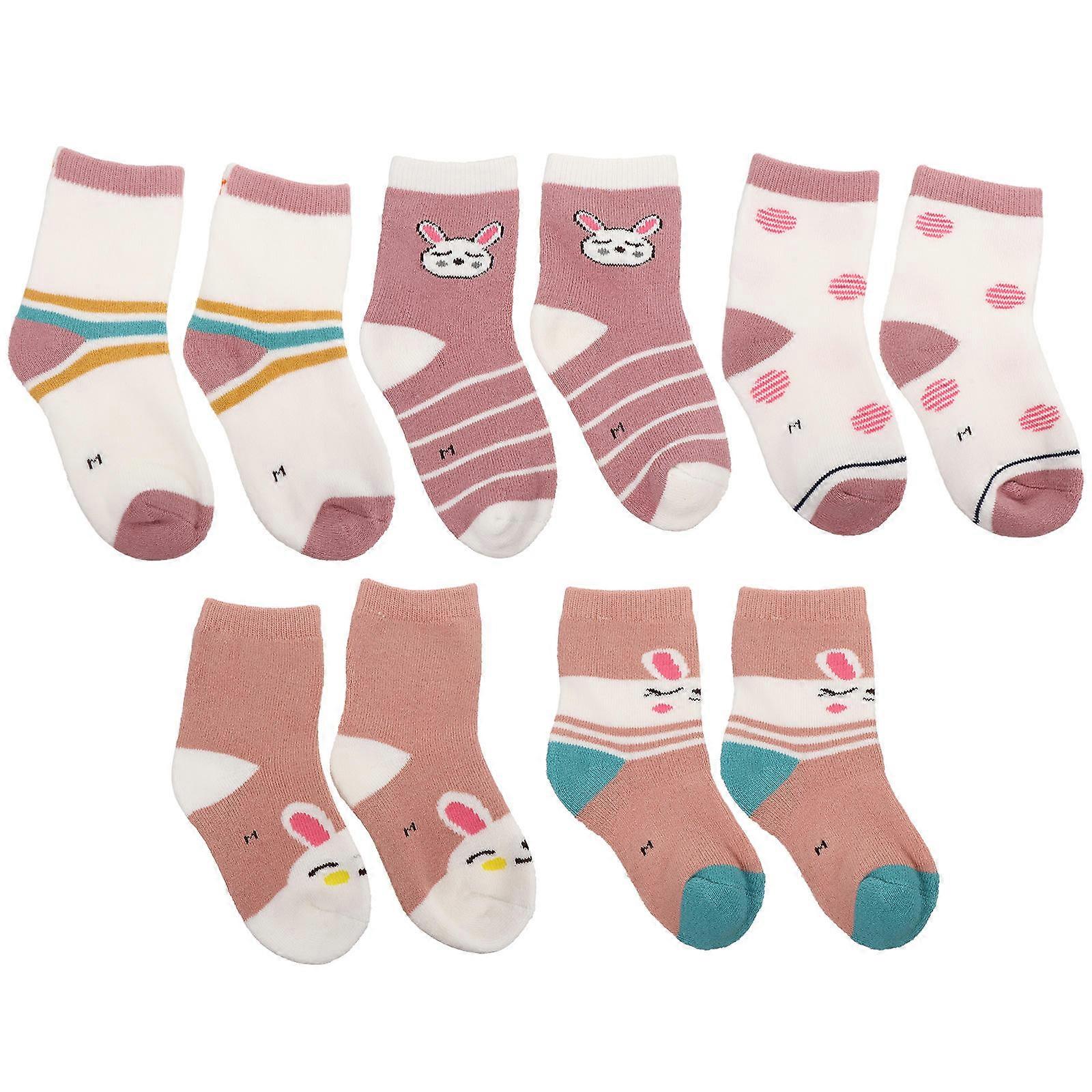 Thick Toddler Socks Non Slip Wearable Breathable Boys Winter Socks 5 Pairs