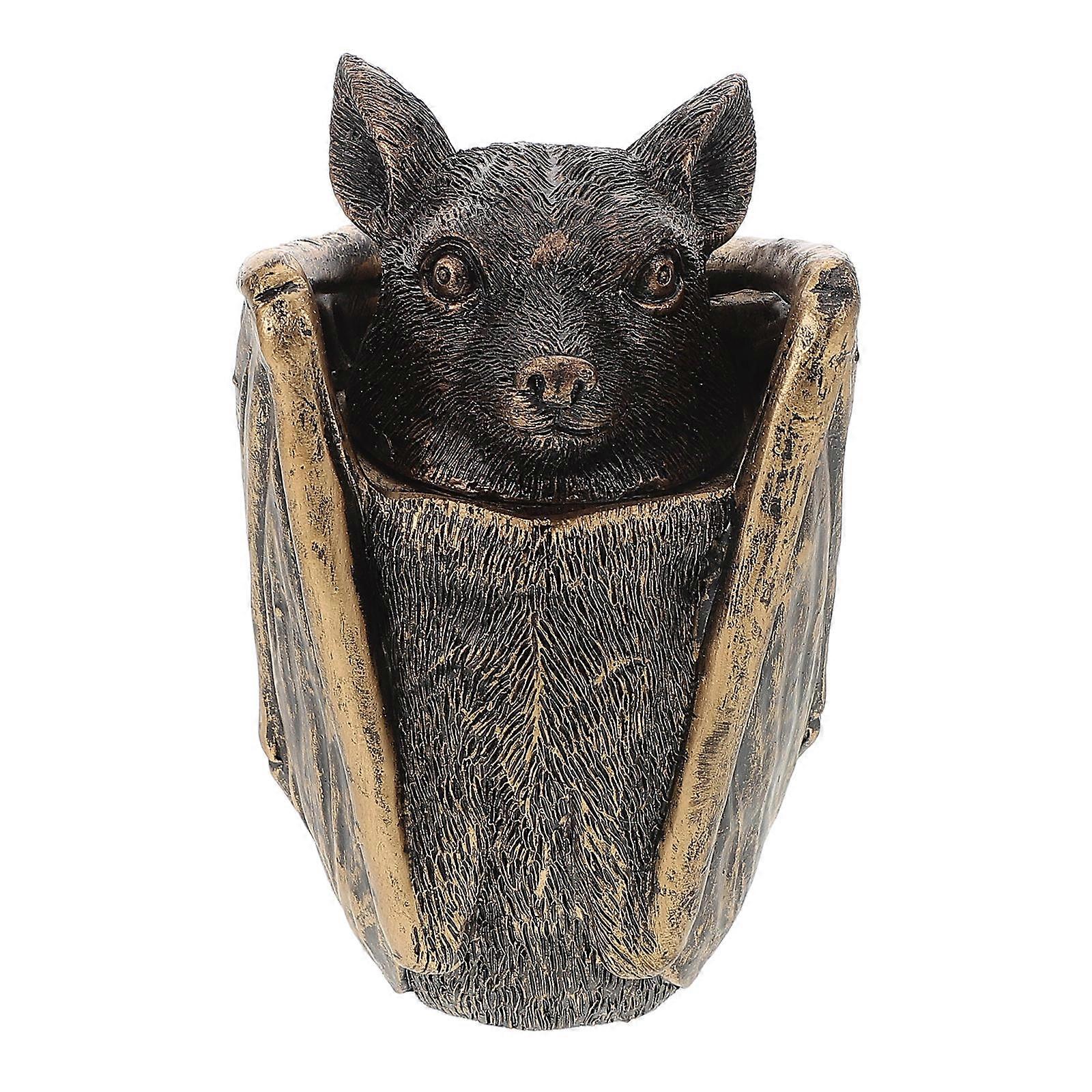 Halloween Decorative Box Resin Bat Statue For Home Decoration Storage 1Set